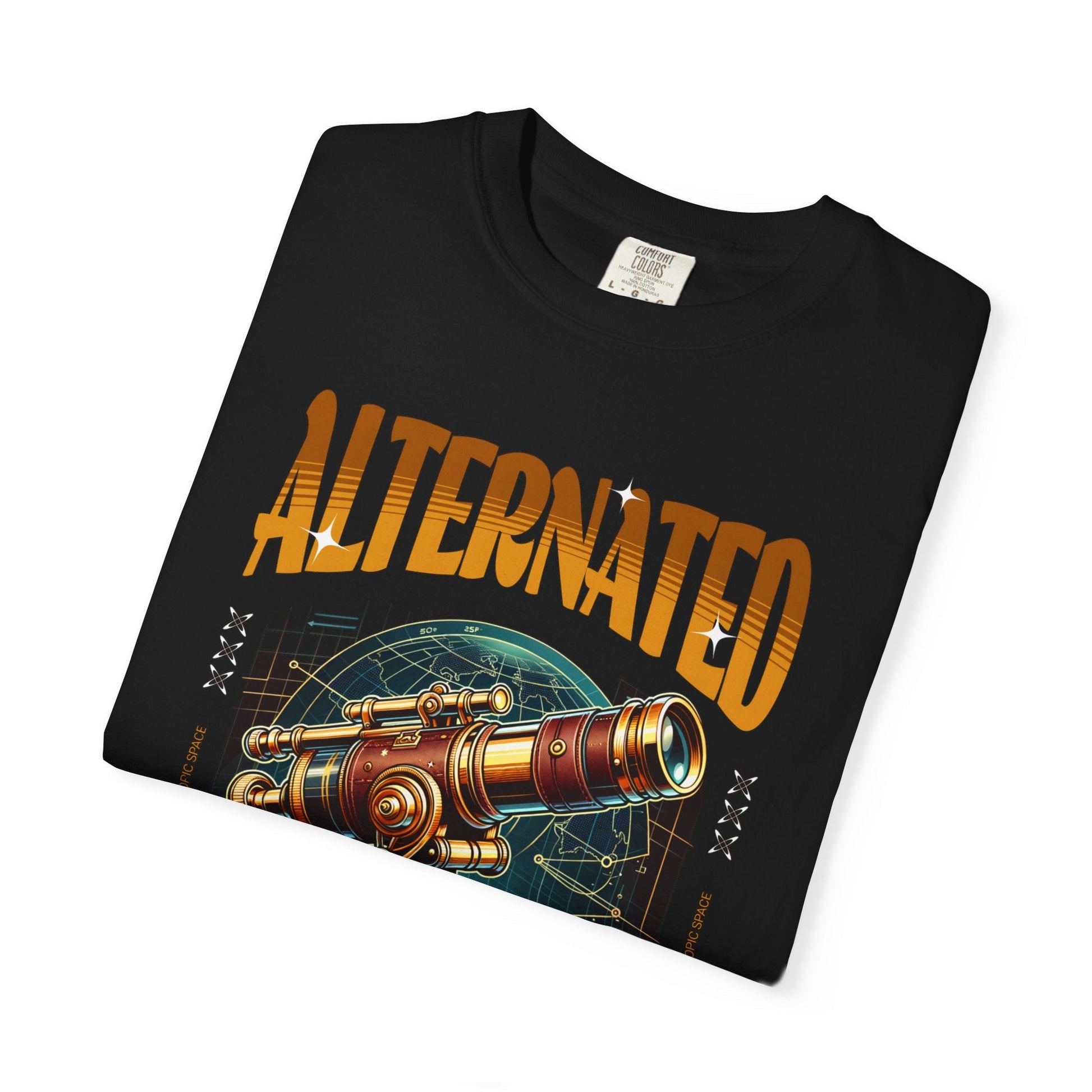 Vintage Sci-Fi T-shirt - telescope graphic for space lovers & admirers