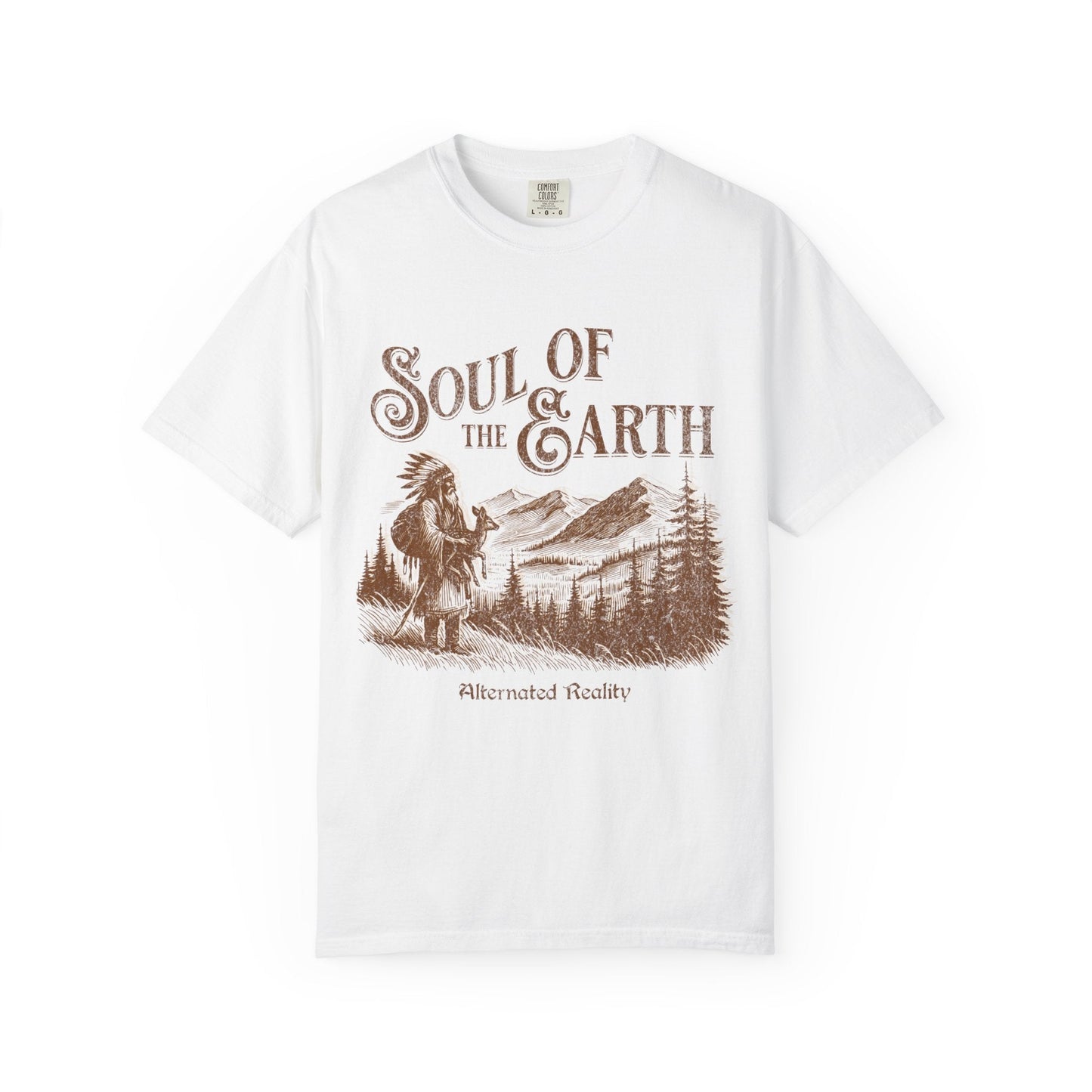 American native graphic t-shirt - Soul of the earth for nature lovers