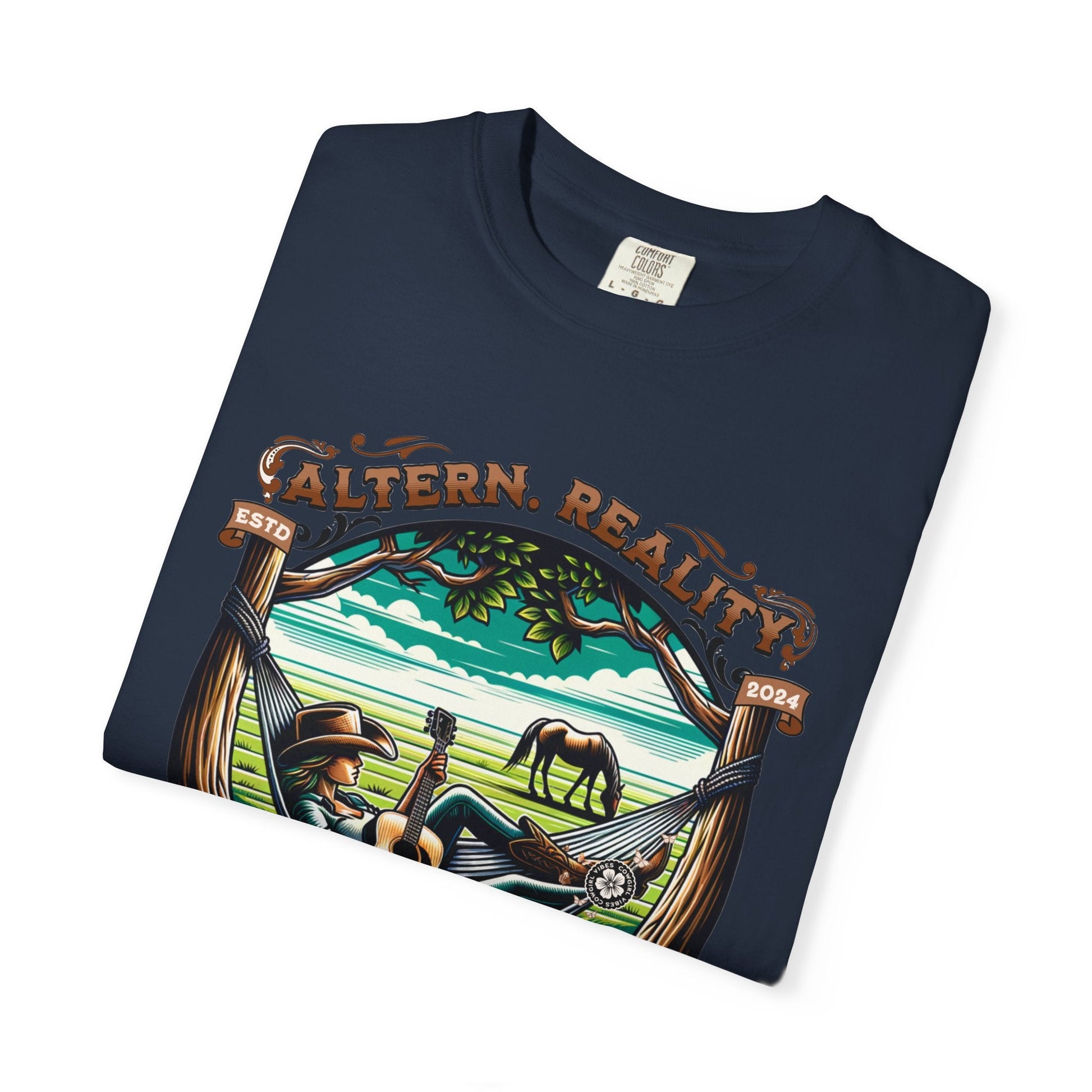 Guitar attitude design t-shirt - Relaxed cowgirl playful vibe