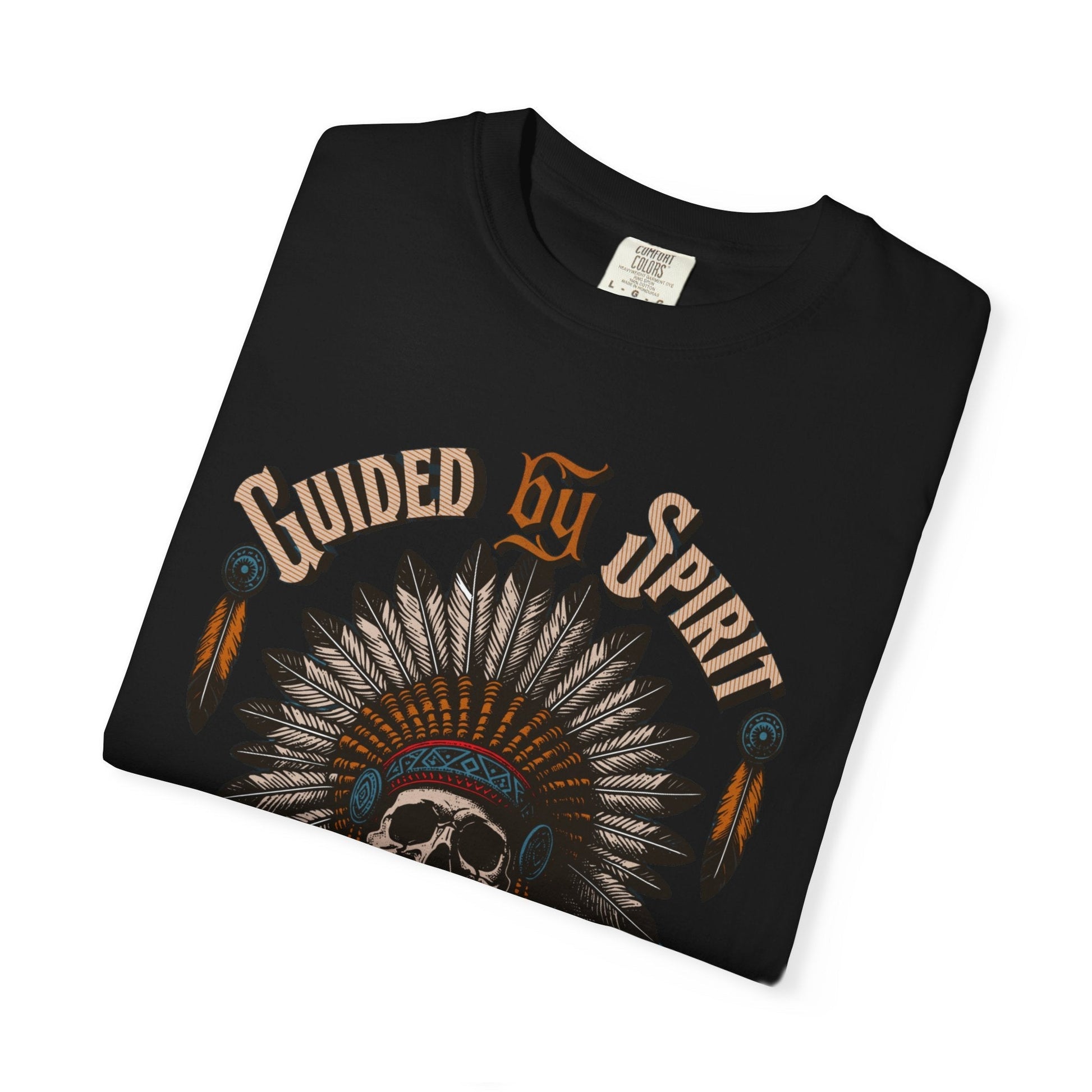 Spirit Skull t-shirt with cool native American headdress guided spirit