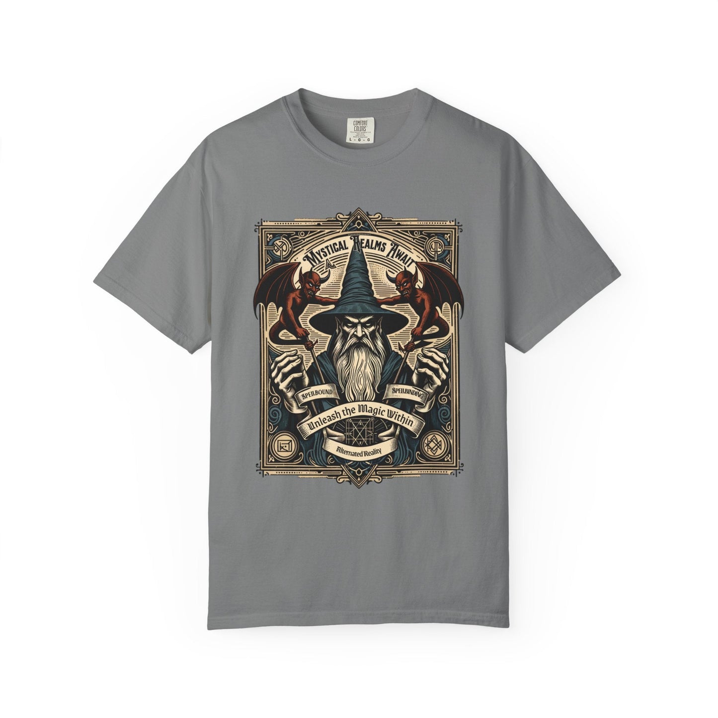 Wizard mystical t-shirt: Fantasy graphic design for magic fans