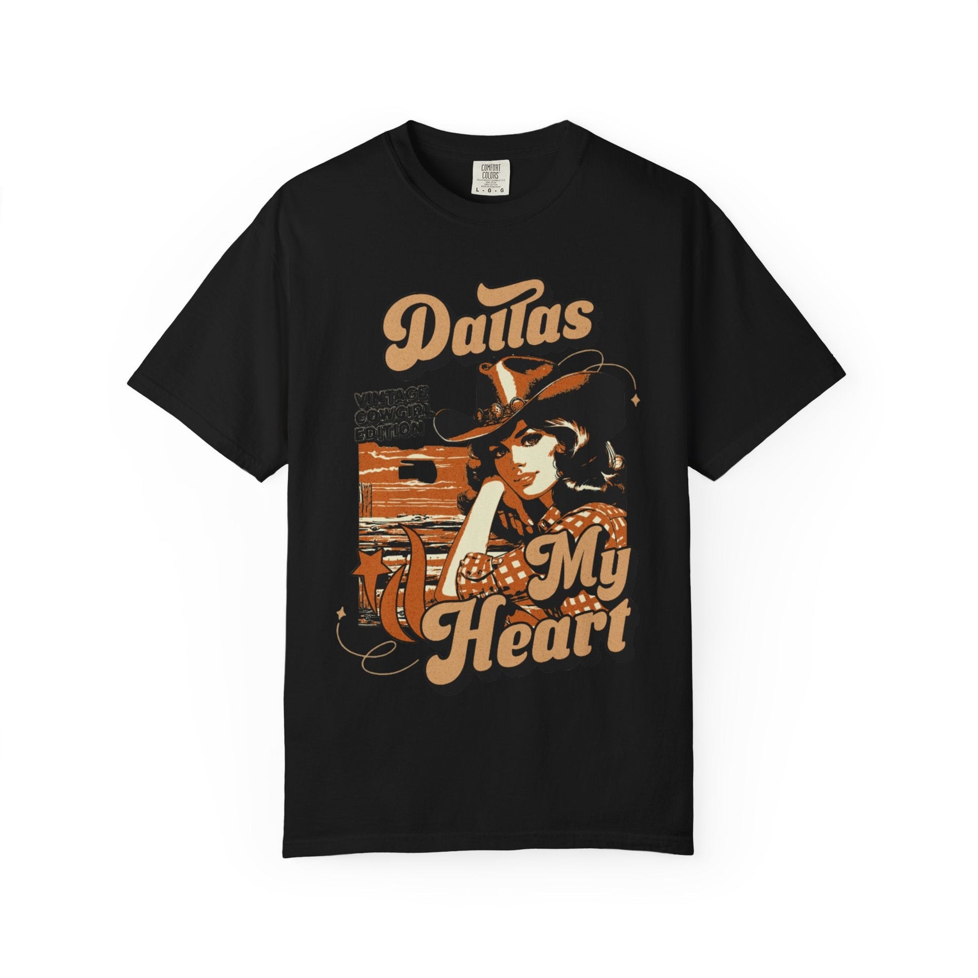 Western retro Dallas my heart t-shirt for vintage lovers