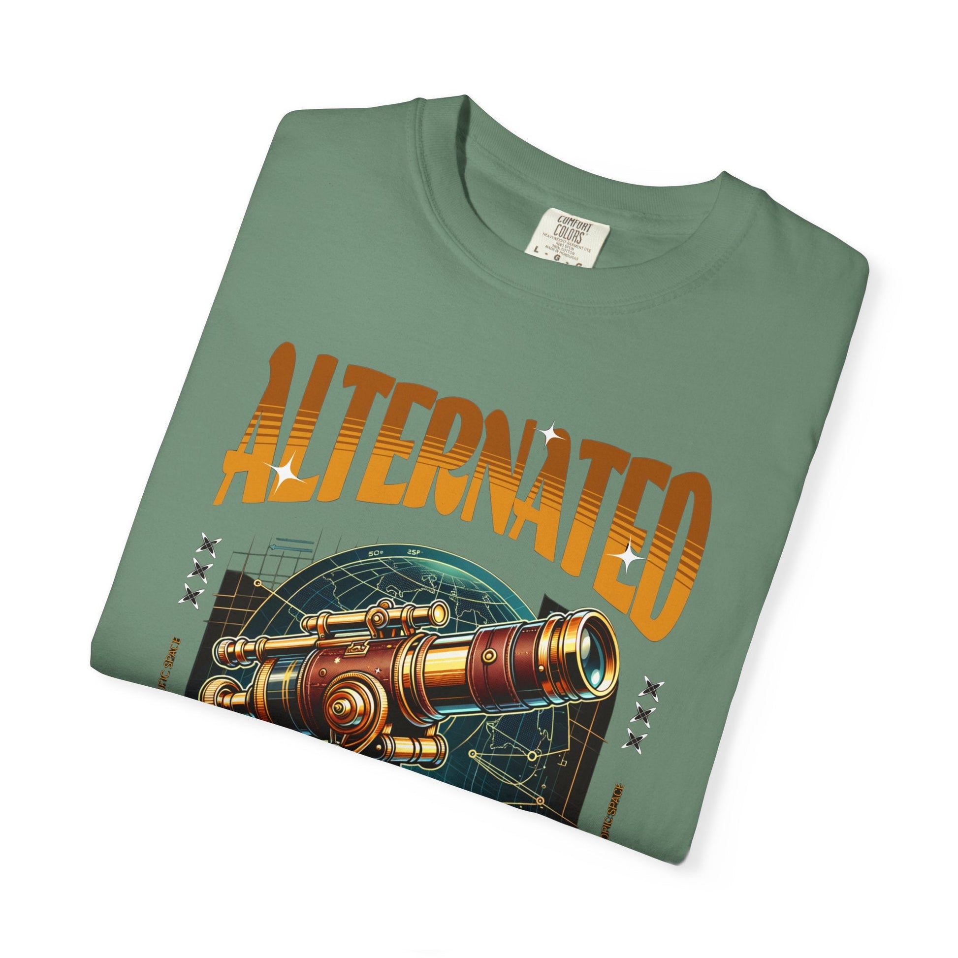 Vintage Sci-Fi T-shirt - telescope graphic for space lovers & admirers