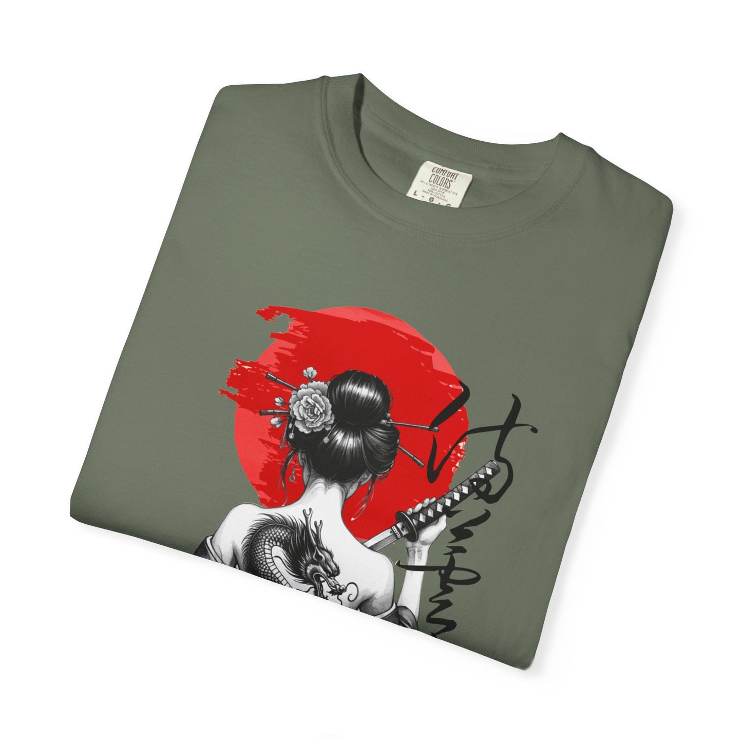 Geisha dragon graphic t-shirt - Japanese inspired cool art design