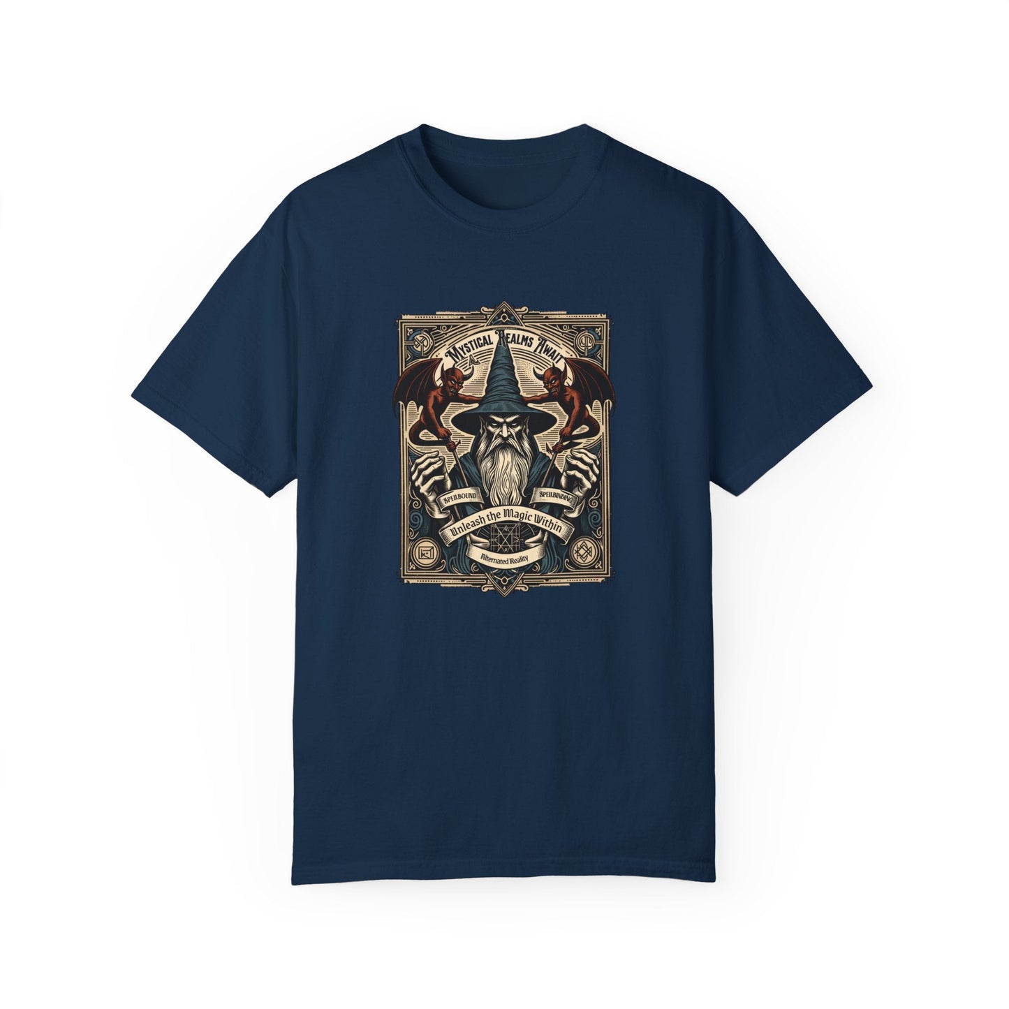 Wizard mystical t-shirt: Fantasy graphic design for magic fans