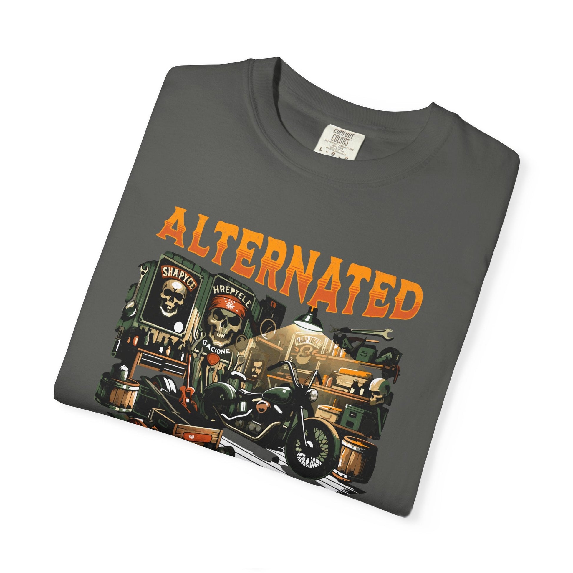 Motorbike garage t-shirt: Vintage motorcycle cool repair hub