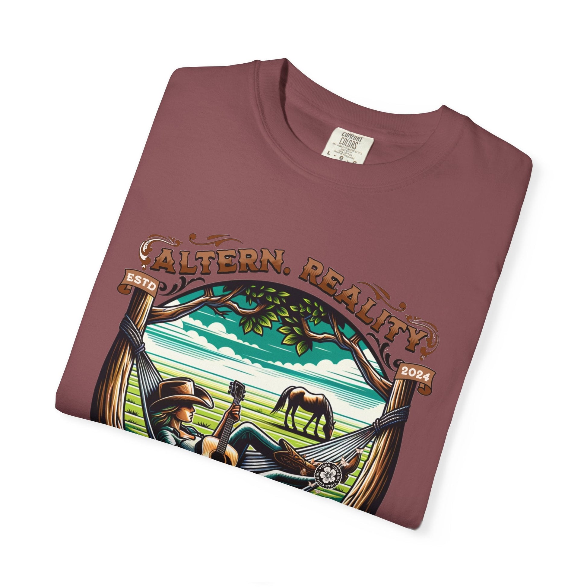 Guitar attitude design t-shirt - Relaxed cowgirl playful vibe