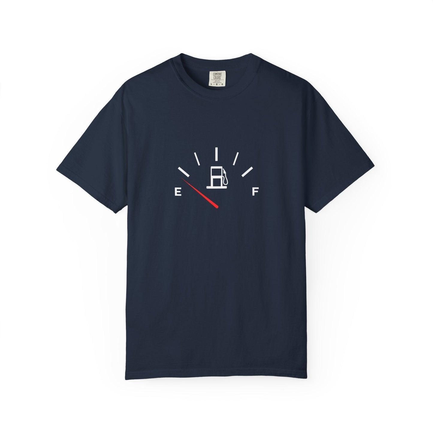 Fuel level dashboard t-shirt: Unisex gas gauge design