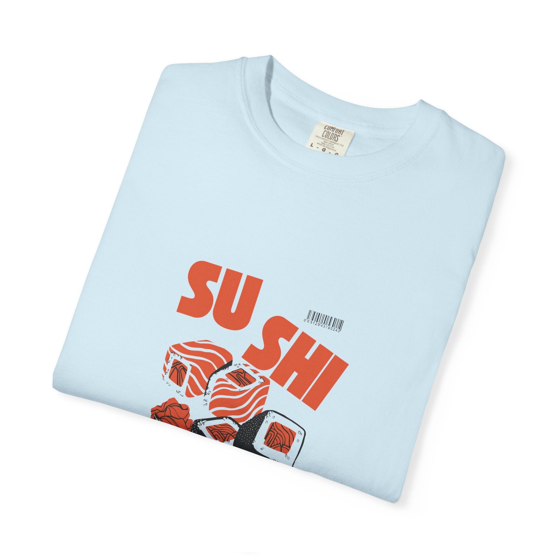 Unisex garment-dyed sushi lover t-shirt in vintage style