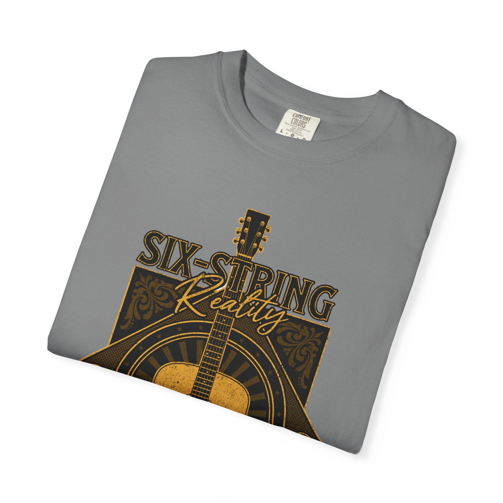 Vintage acoustic guitar t-shirt for music lovers | retro tee