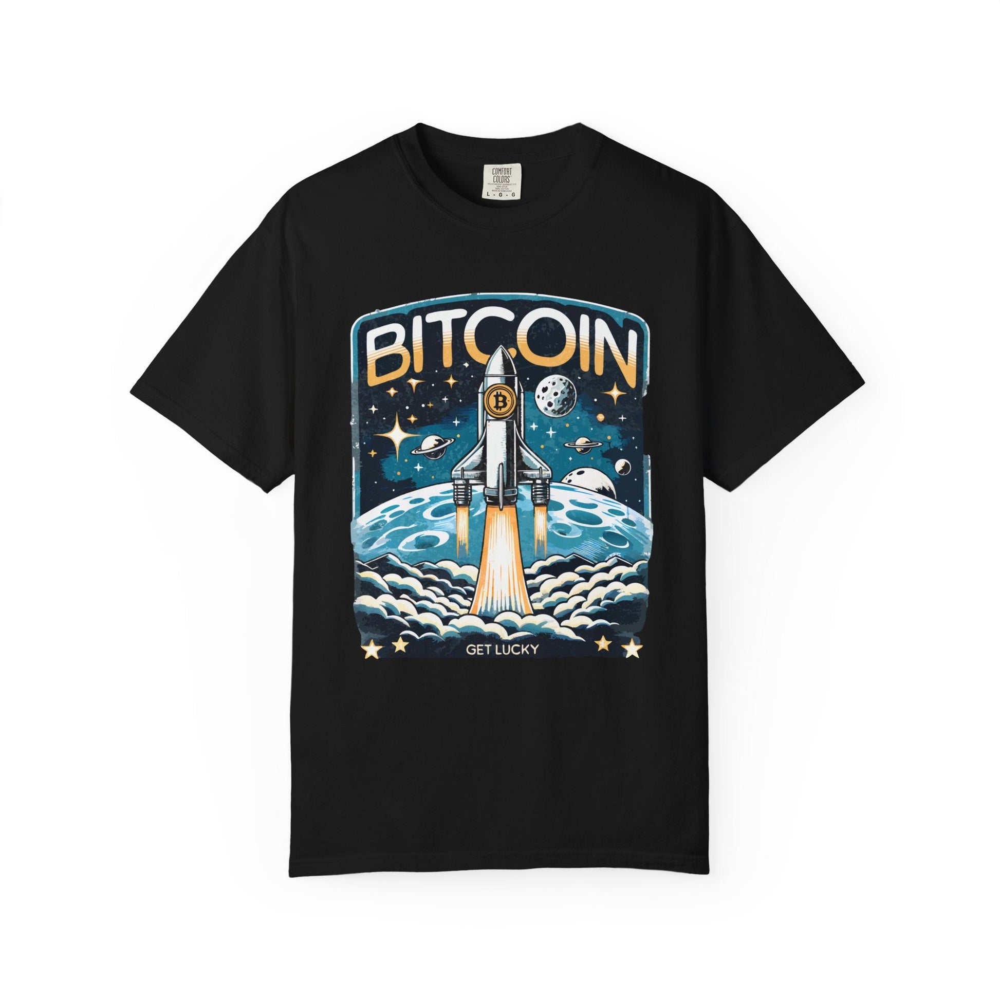 Bitcoin rocket t-shirt – Space-Themed bitcoin enthusiast's favorite