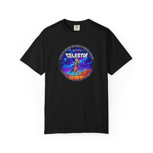 Celestia cotton tee showcasing premium softness and modern casual style