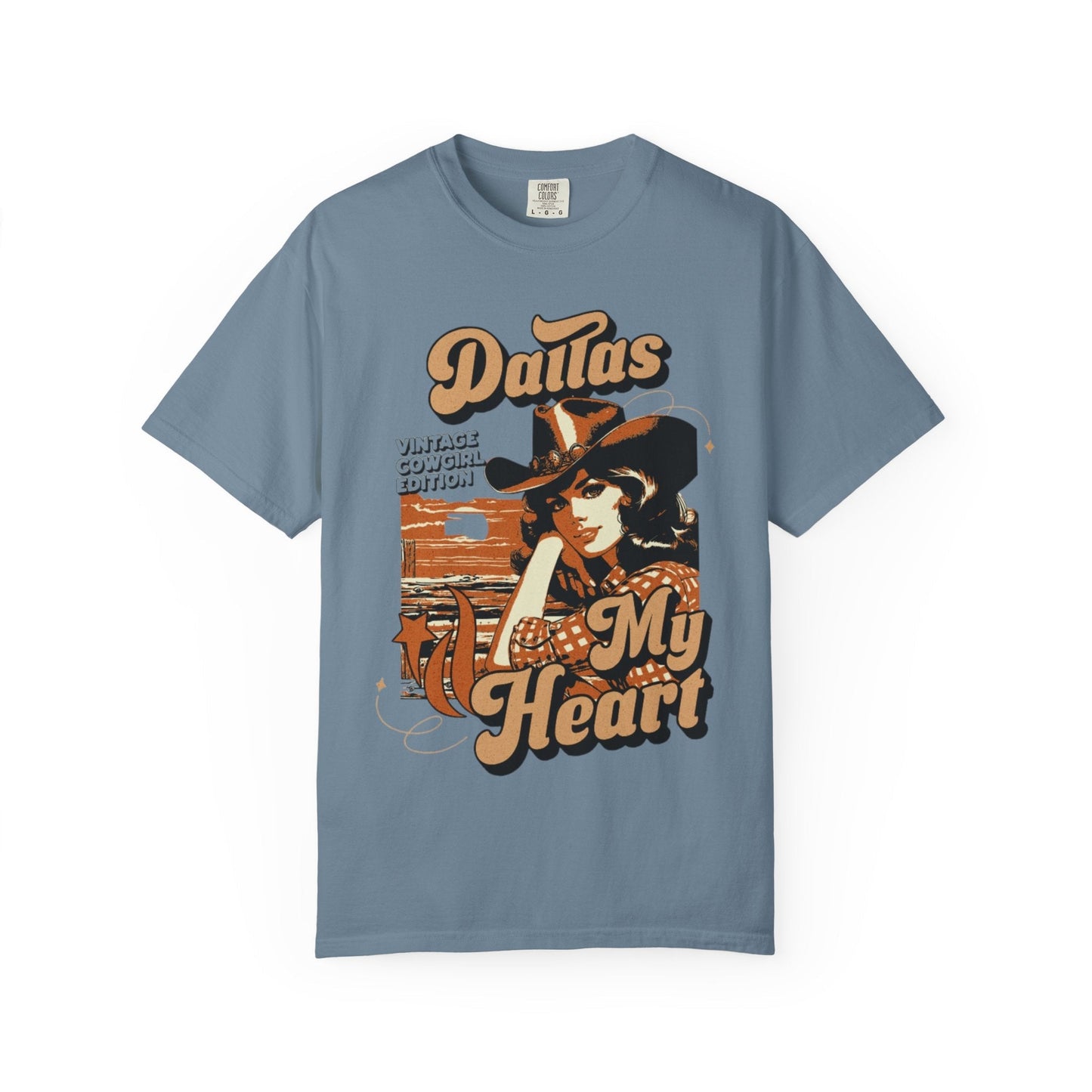 Western retro Dallas my heart t-shirt for vintage lovers