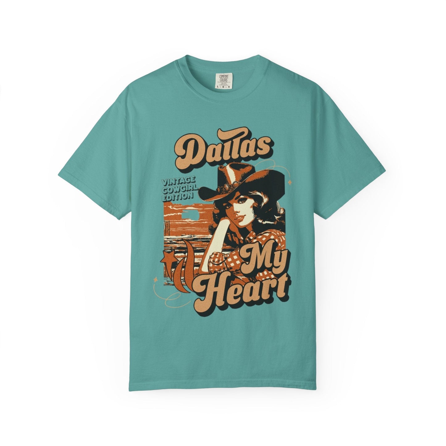 Western retro Dallas my heart t-shirt for vintage lovers