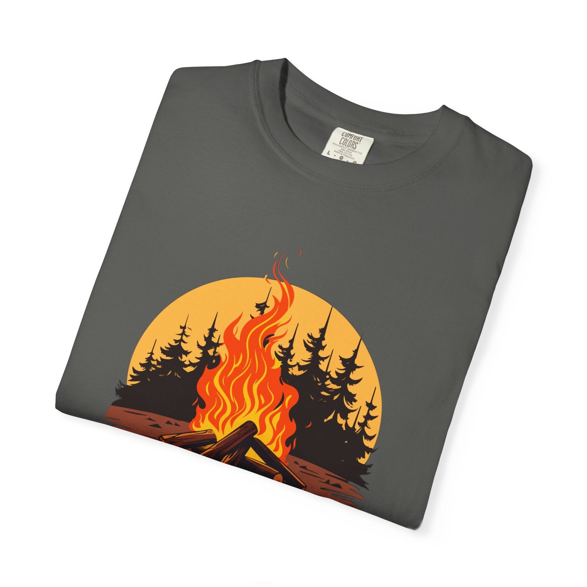 Bonfire relax unisex t-shirt – nature Inspired camping tee