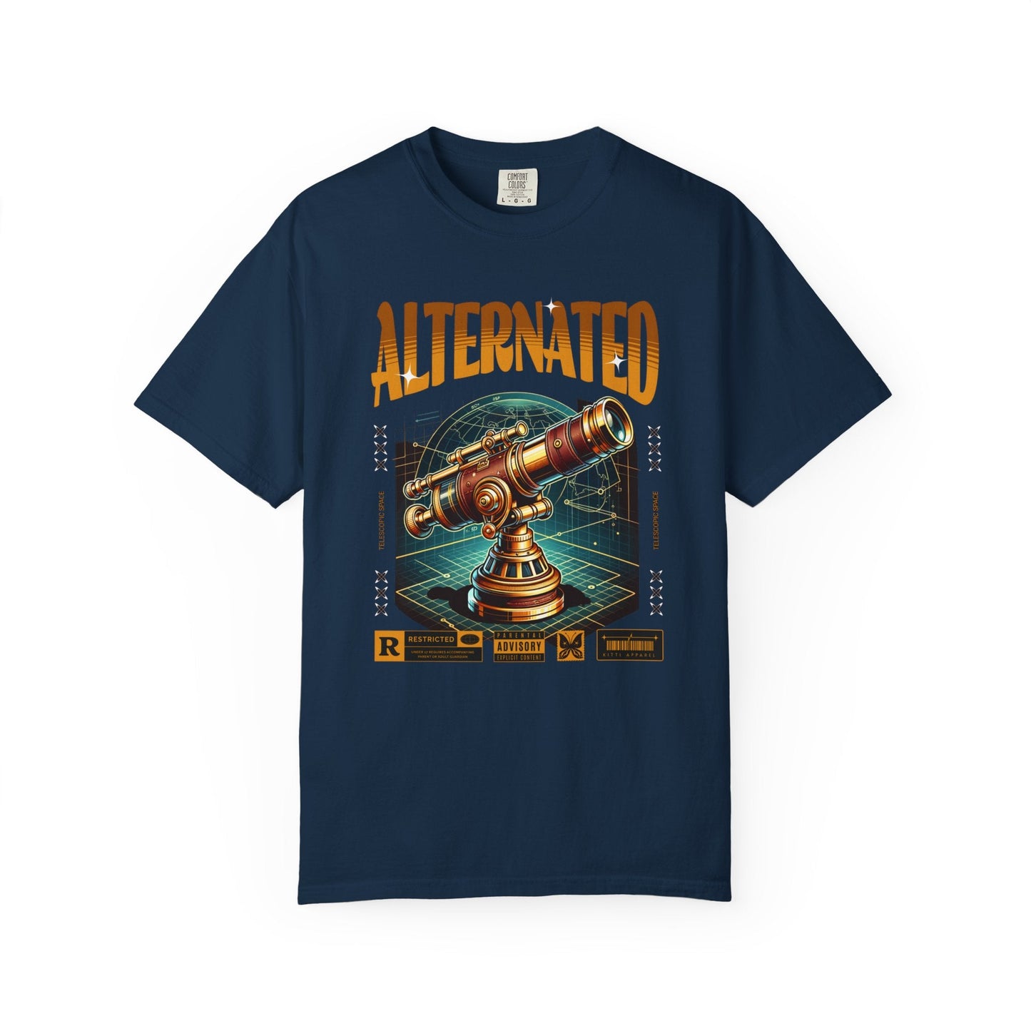 Vintage Sci-Fi T-shirt - telescope graphic for space lovers & admirers