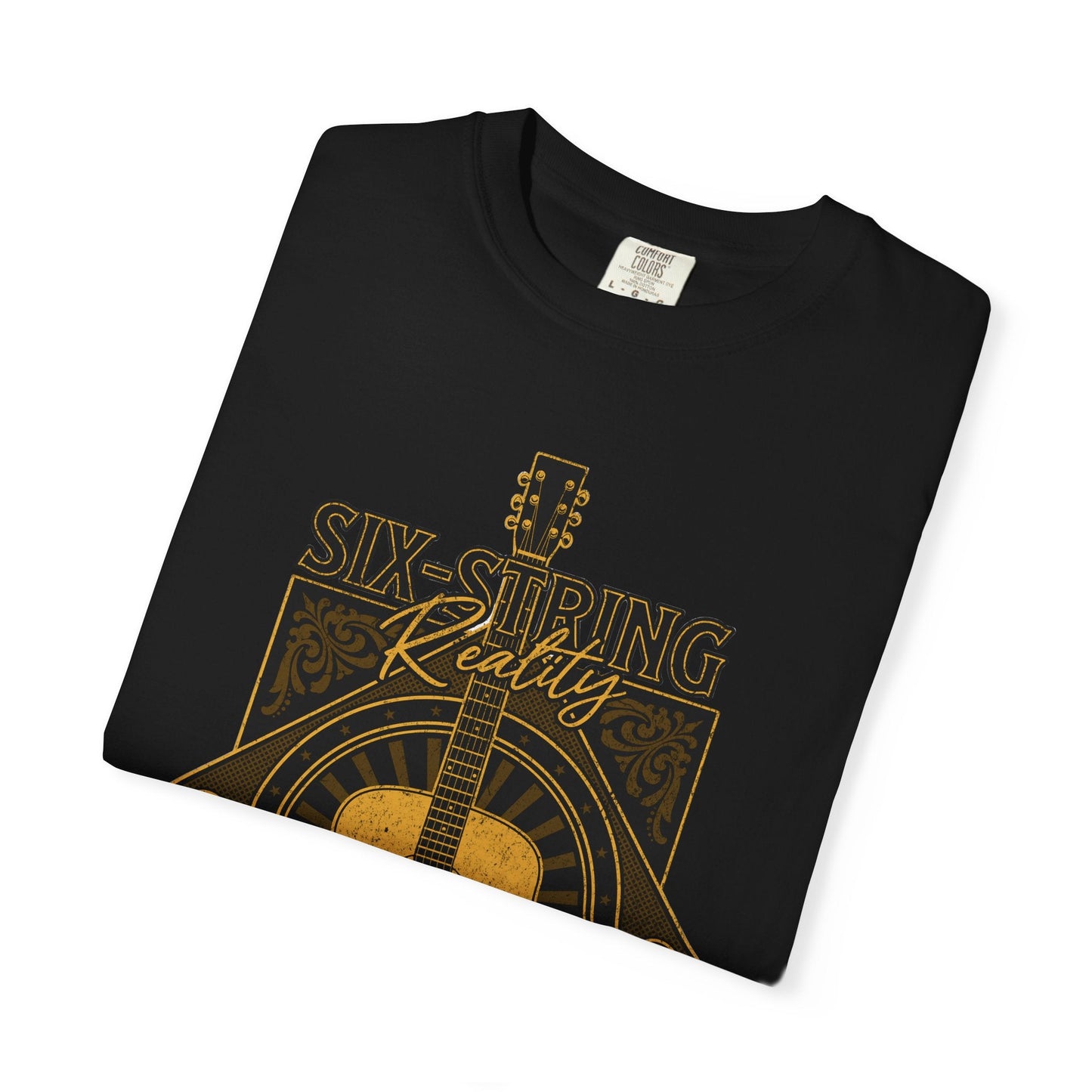 Vintage acoustic guitar t-shirt for music lovers | retro tee