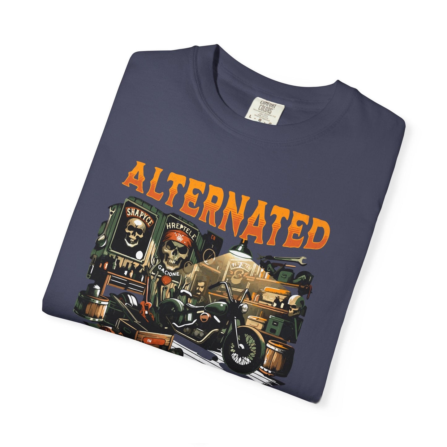 Motorbike garage t-shirt: Vintage motorcycle cool repair hub