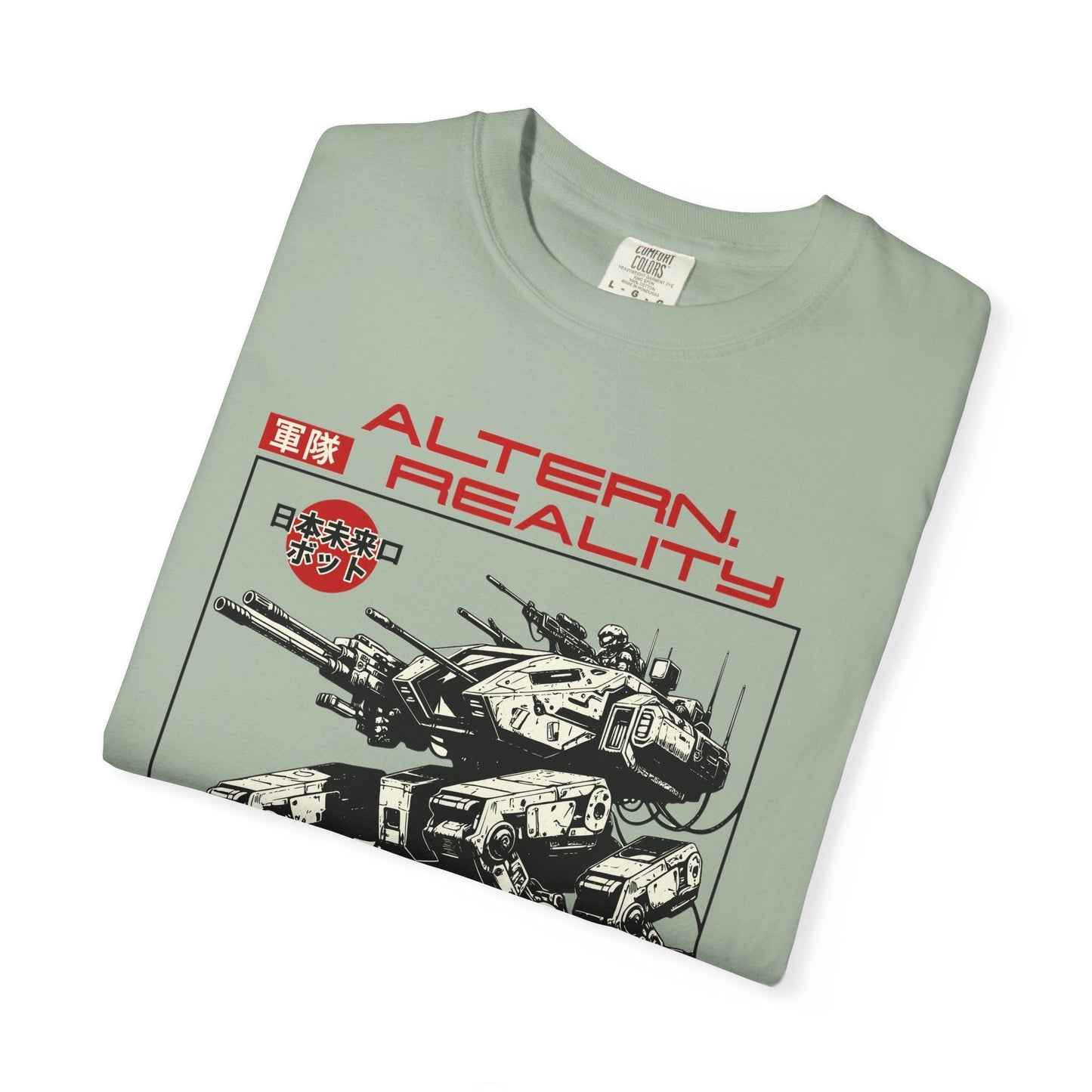 Robot Revolution T-shirt – Giant Mech with Weapons 
