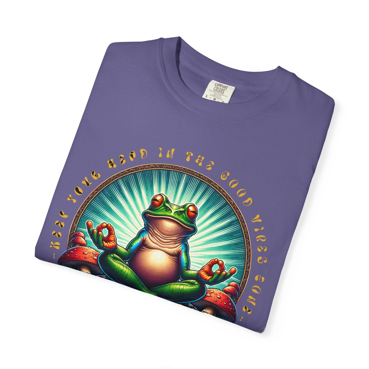 Meditative frog T-Shirt with Calming Frog Design - Soft Cotton Tee