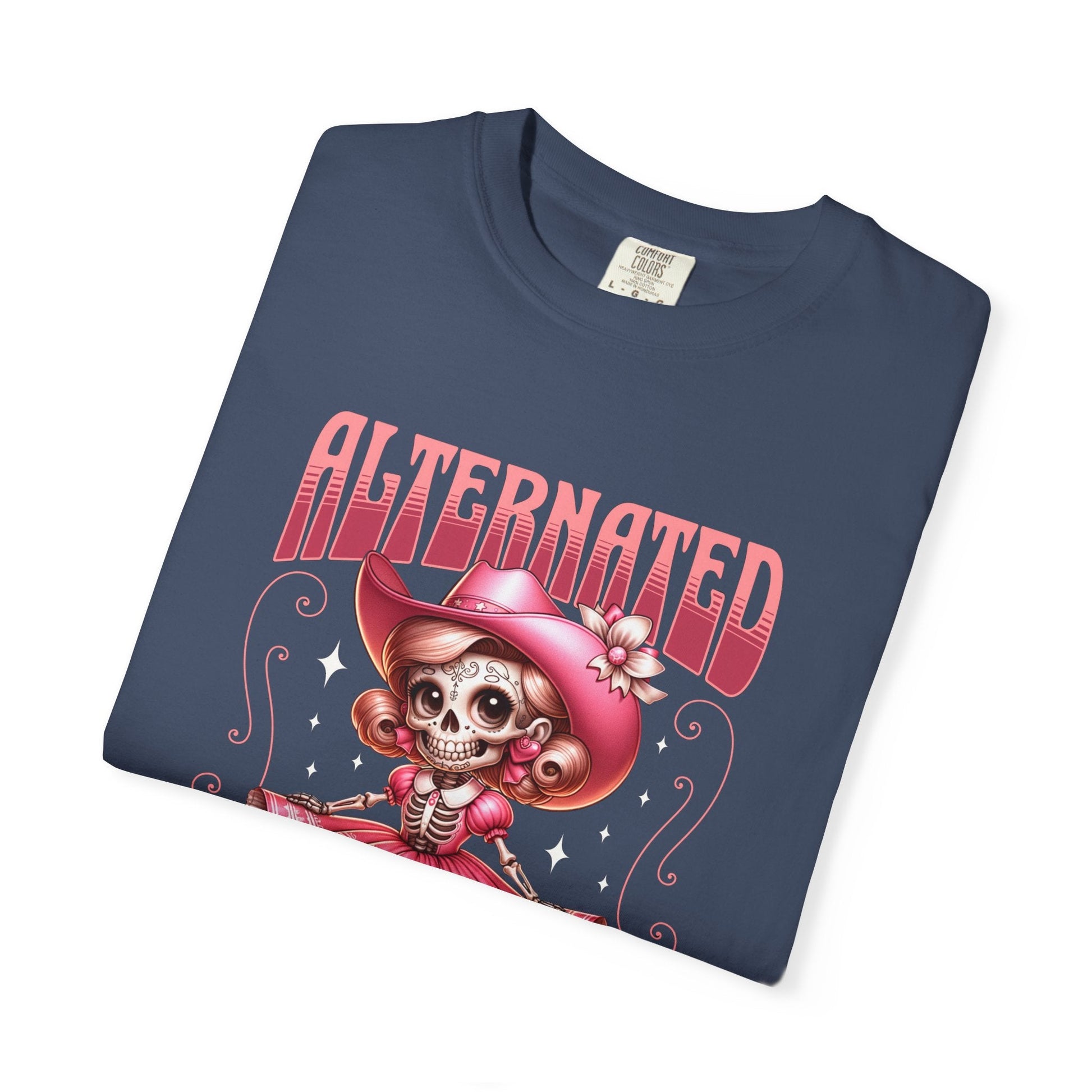 Cowgirl skull t-shirt - bold western style unisex garment