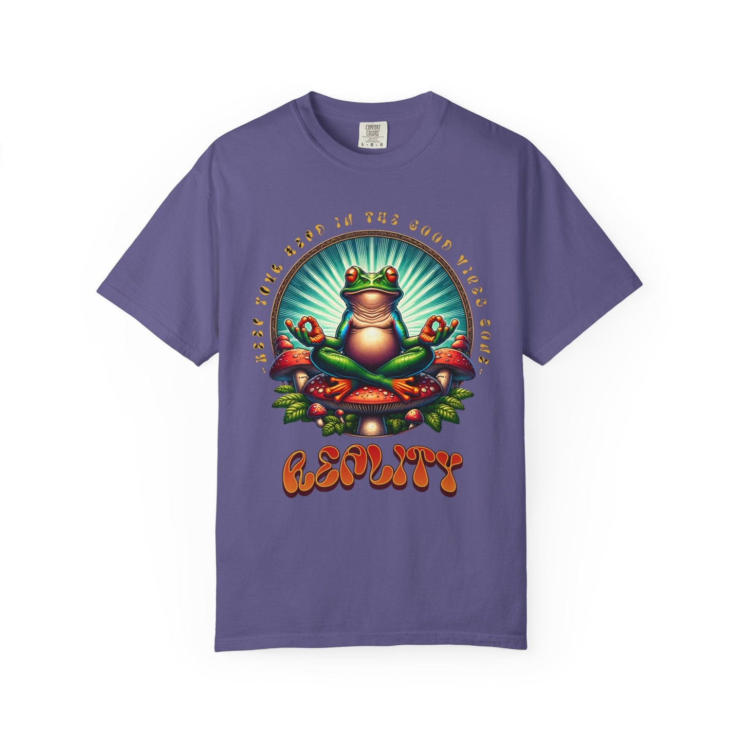 Meditative frog T-Shirt with Calming Frog Design - Soft Cotton Tee
