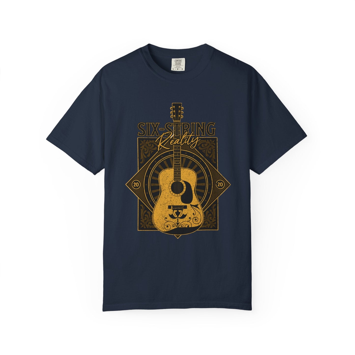 Vintage acoustic guitar t-shirt for music lovers | retro tee