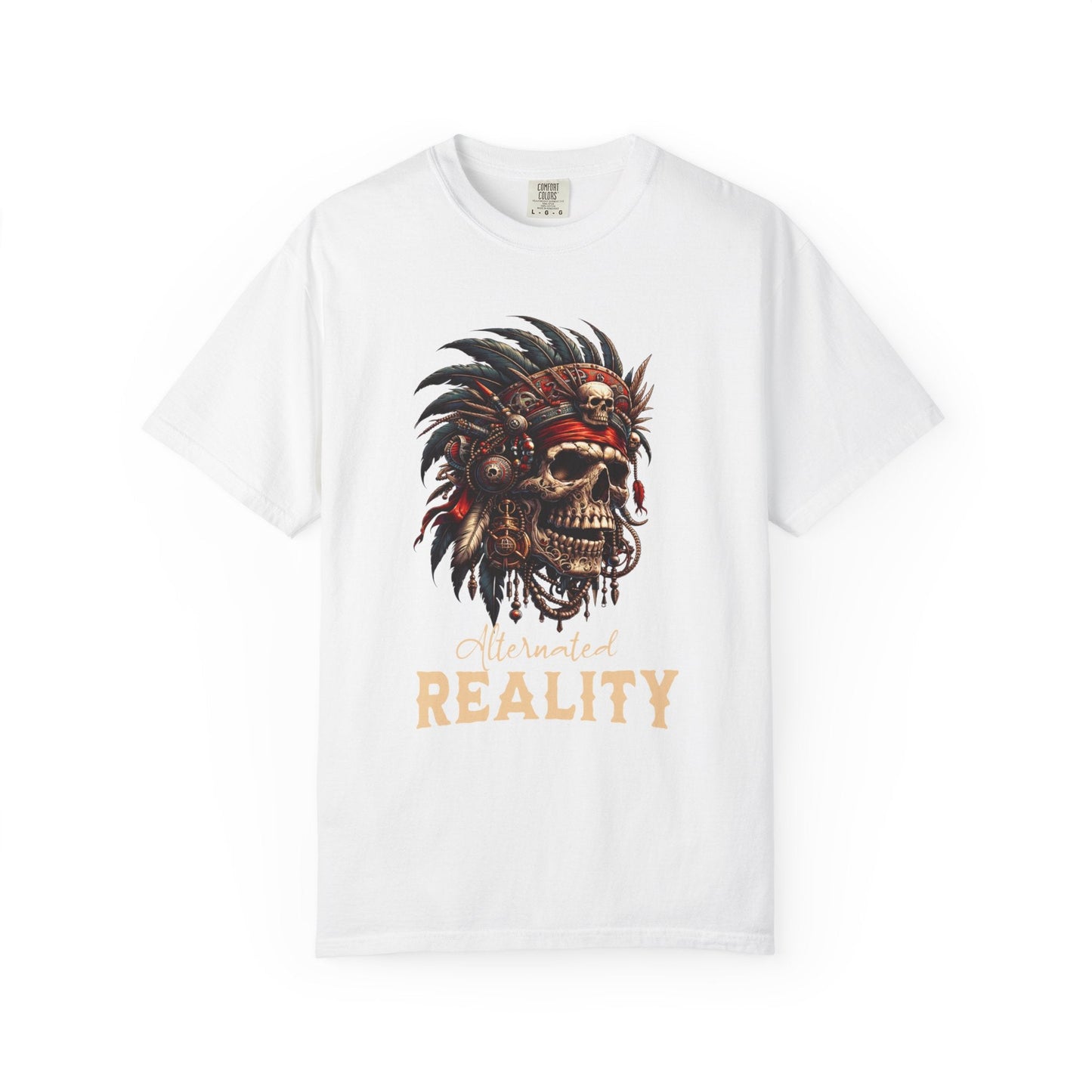 Indian skull t-shirt | Unique graphic design adventure gothic apparel