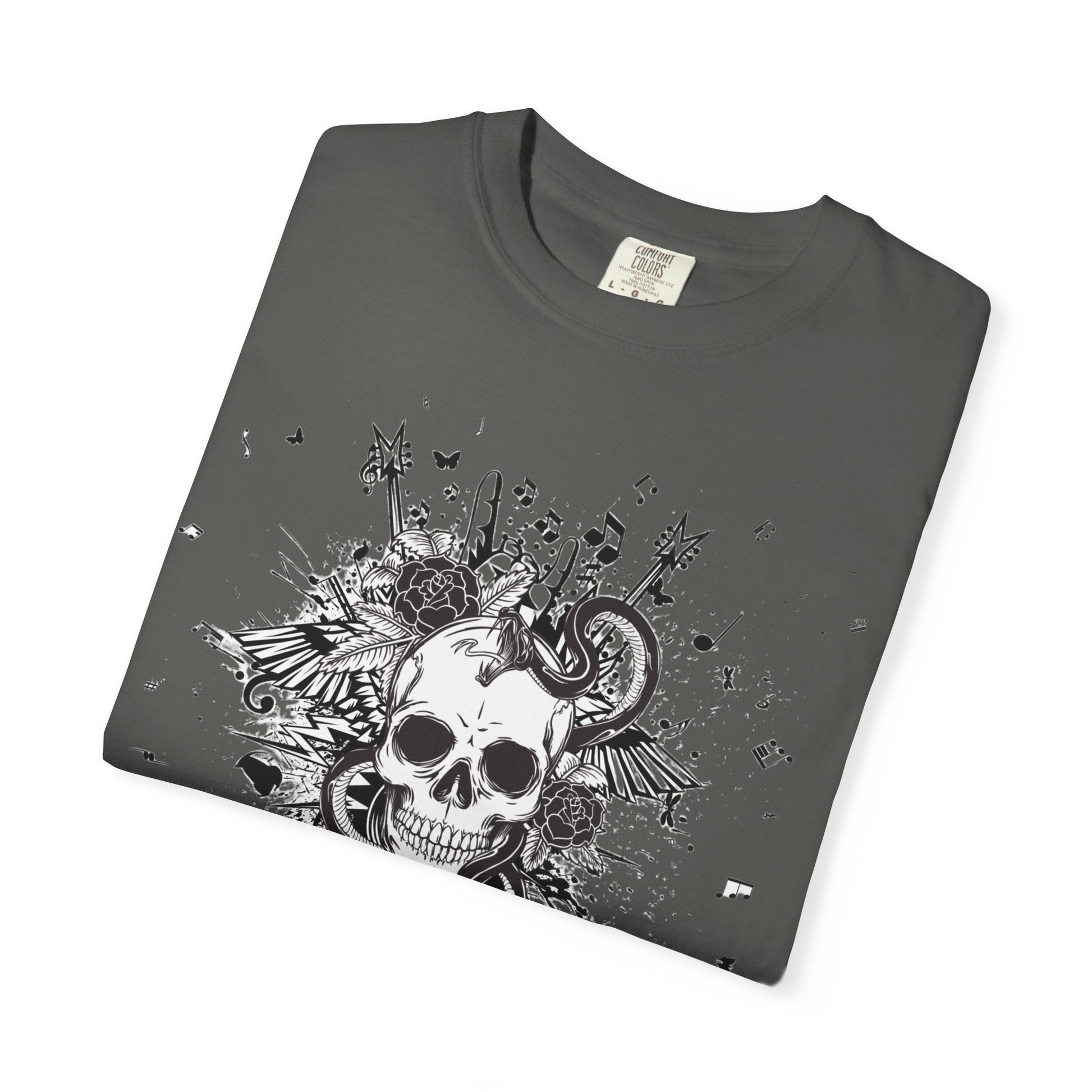 Skull butterfly t-shirt - Edgy grunge style rock 'n' roll for all