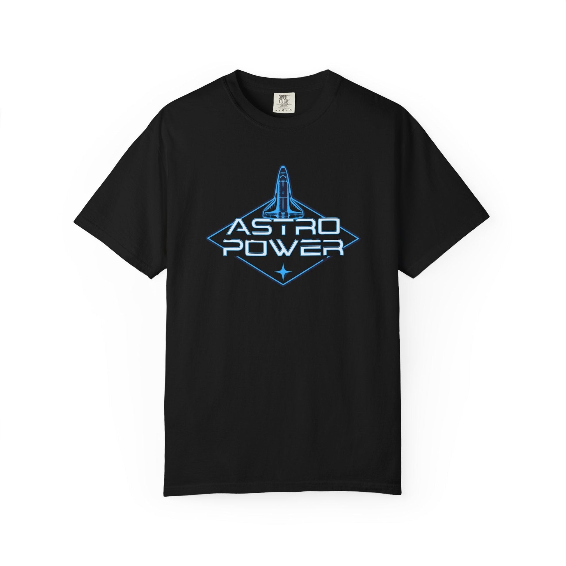 Astro Power unisex t-shirt with space shuttle design | Bold graphic tee
