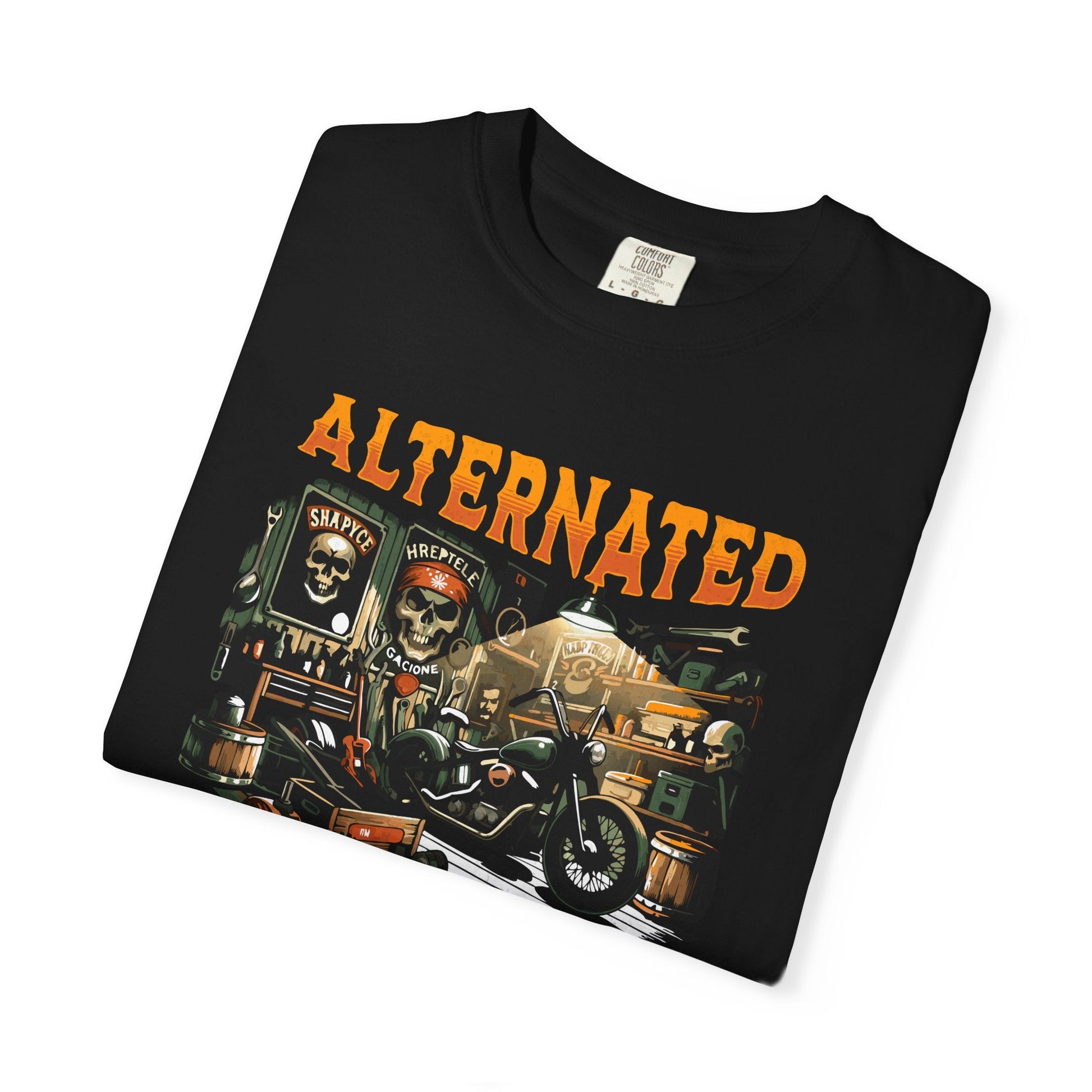 Motorbike garage t-shirt: Vintage motorcycle cool repair hub
