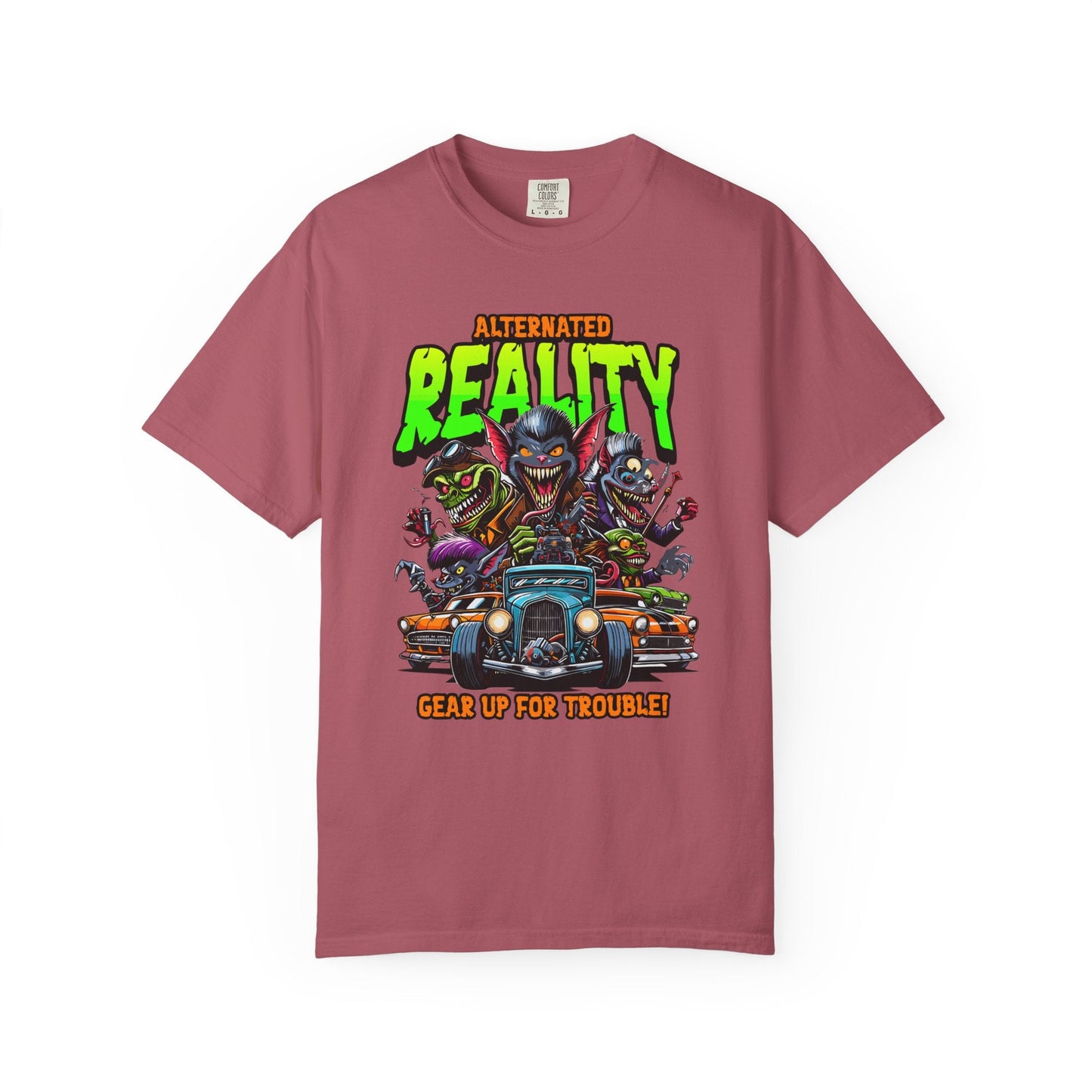 Funny monsters T-shirt with vintage hot rod graphic design