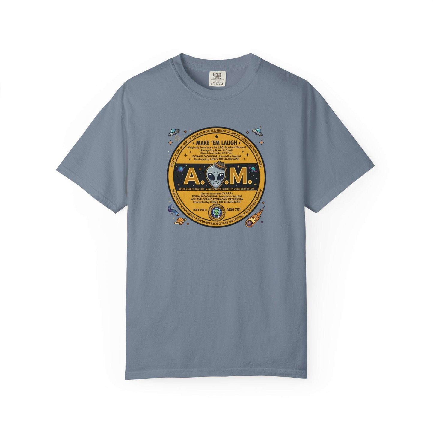 Make them laugh Cosmic Alien Vinyl T-Shirt Retro Design