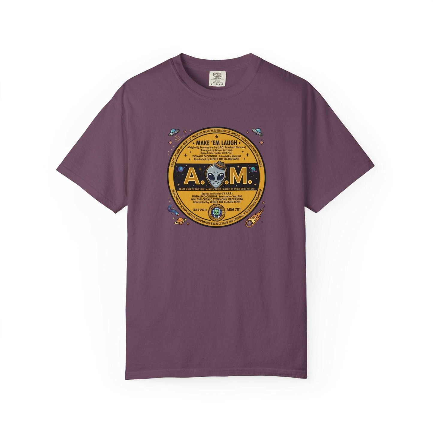 Make them laugh Cosmic Alien Vinyl T-Shirt Retro Design
