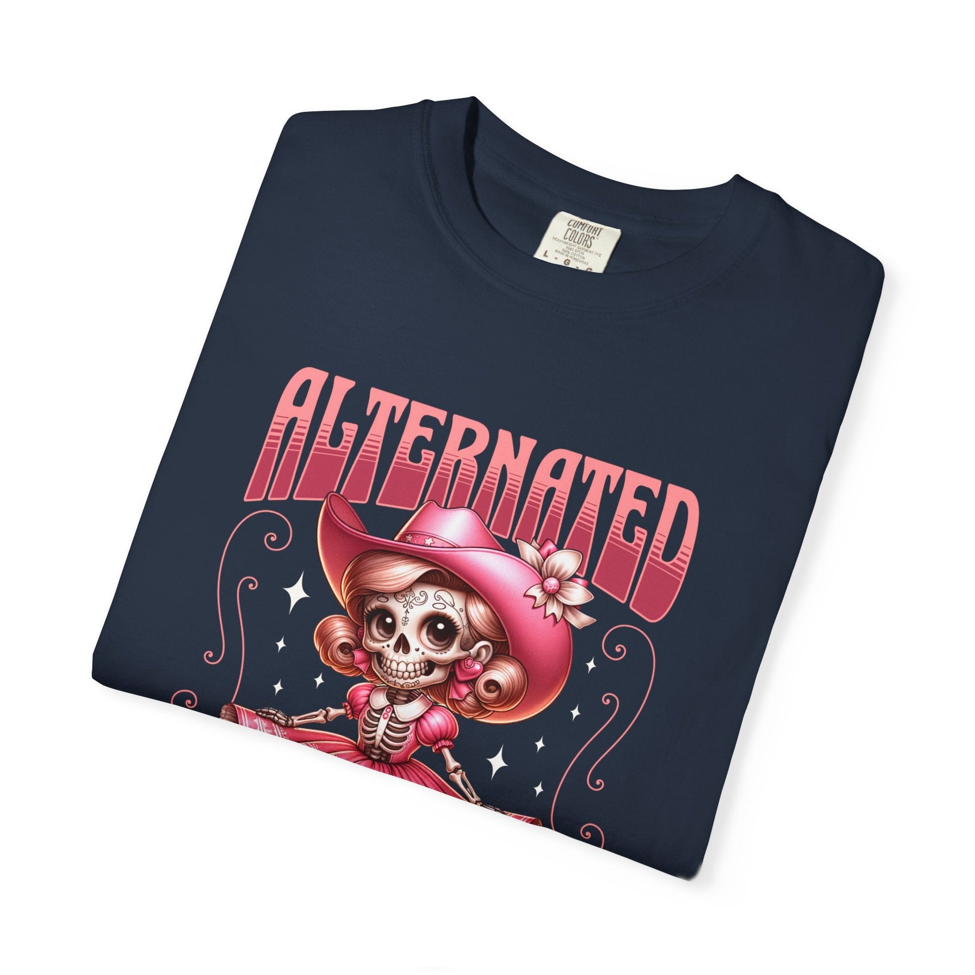 Cowgirl skull t-shirt - bold western style unisex garment