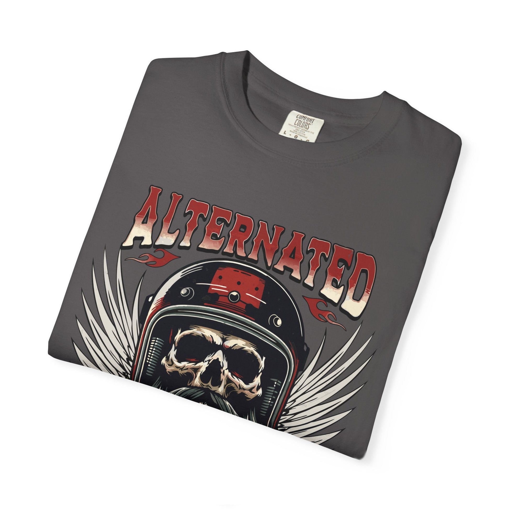 Motorbike skull t-shirt | Comfortable & Durable cotton tee for riders