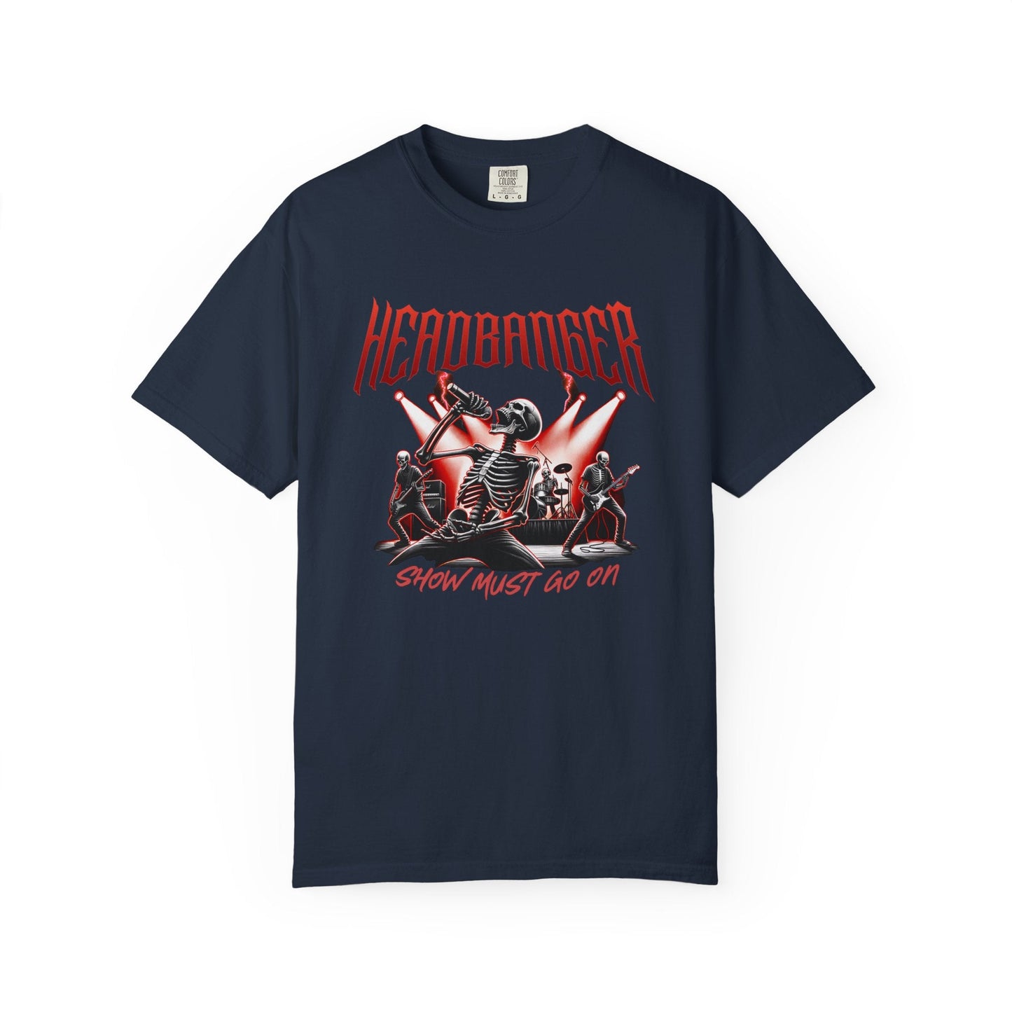 Headbanger rockers T-shirt for heavy metal fans - Show must go on