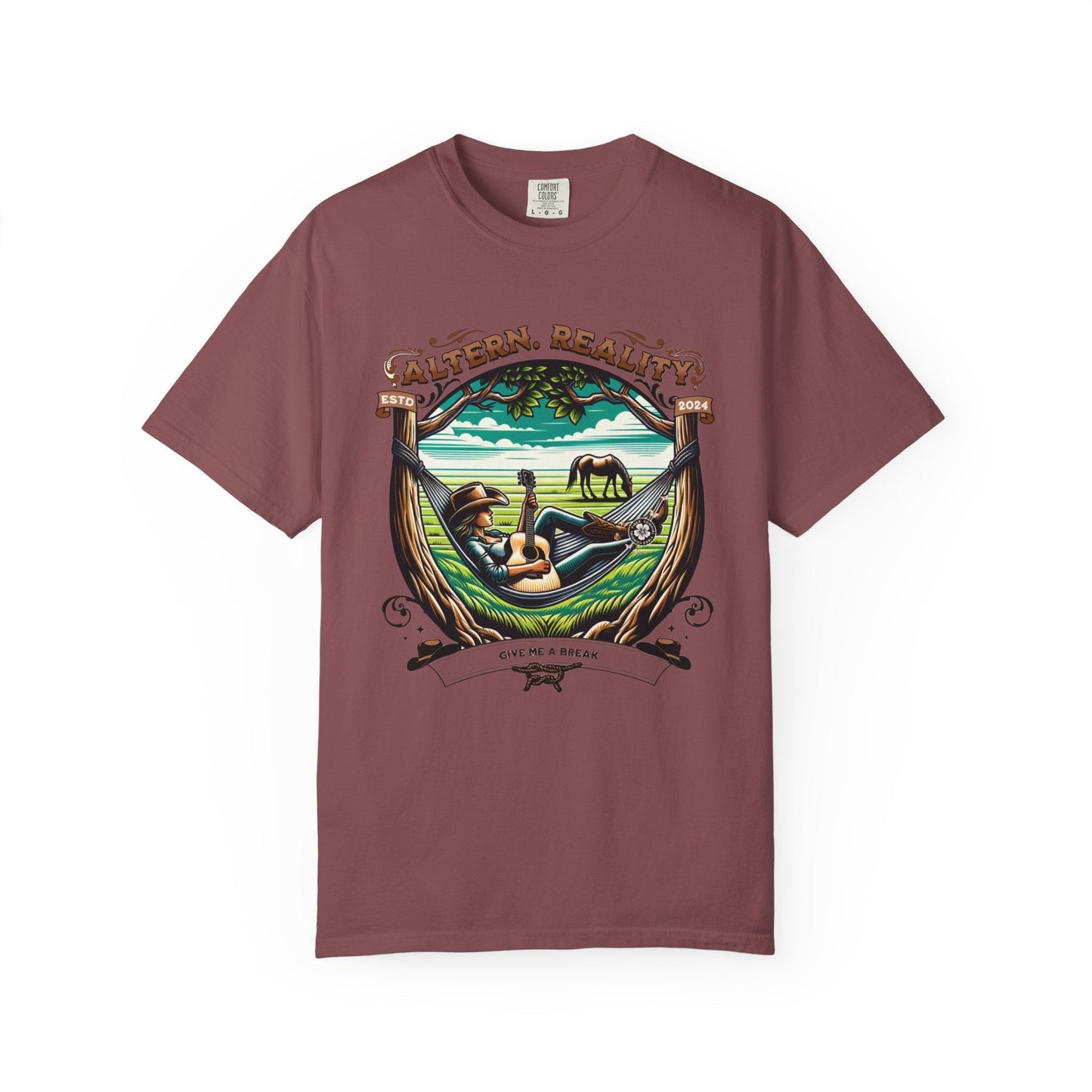 Guitar attitude design t-shirt - Relaxed cowgirl playful vibe