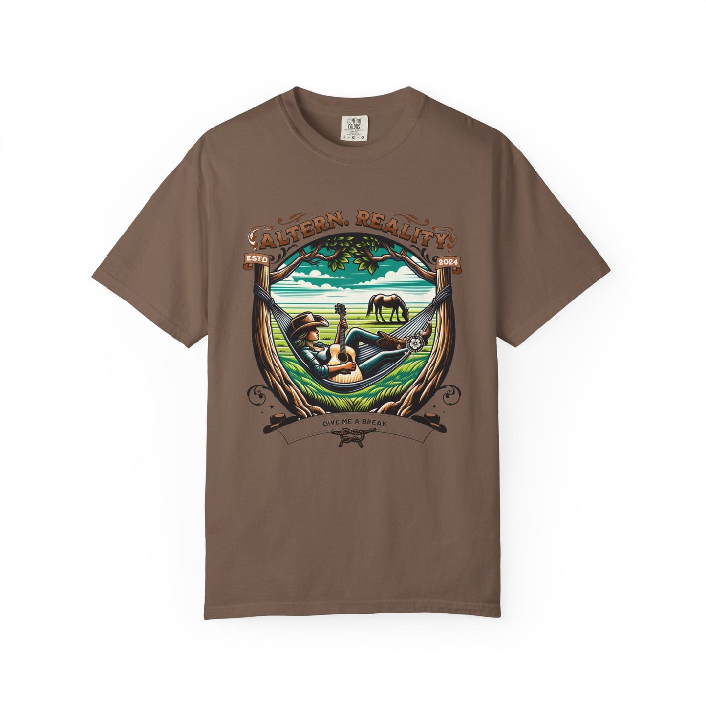 Guitar attitude design t-shirt - Relaxed cowgirl playful vibe