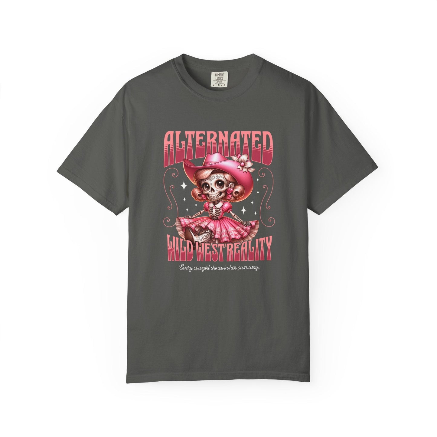 Cowgirl skull t-shirt - bold western style unisex garment
