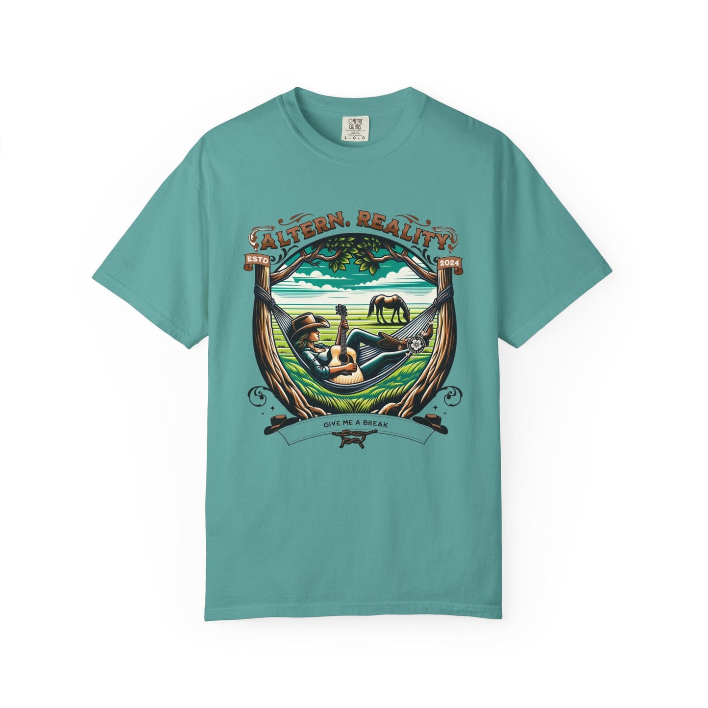 Guitar attitude design t-shirt - Relaxed cowgirl playful vibe