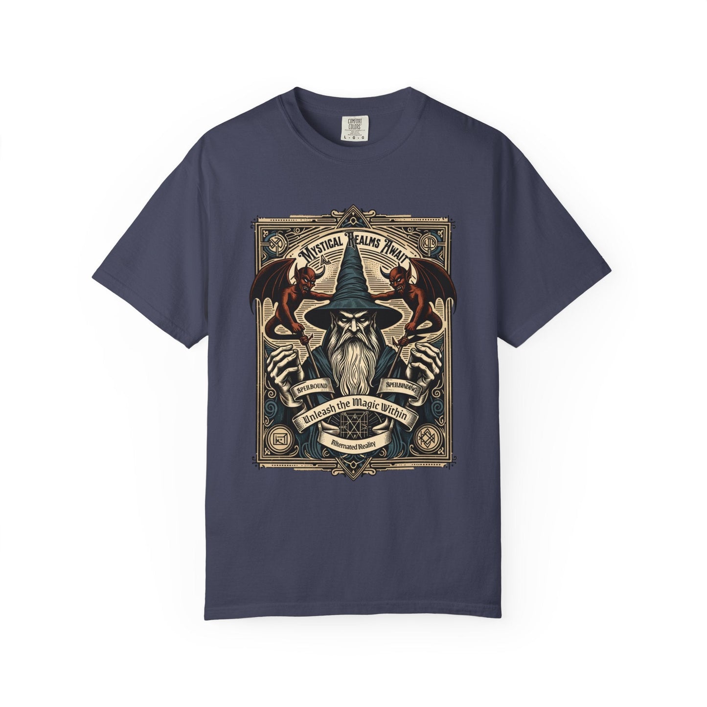 Wizard mystical t-shirt: Fantasy graphic design for magic fans