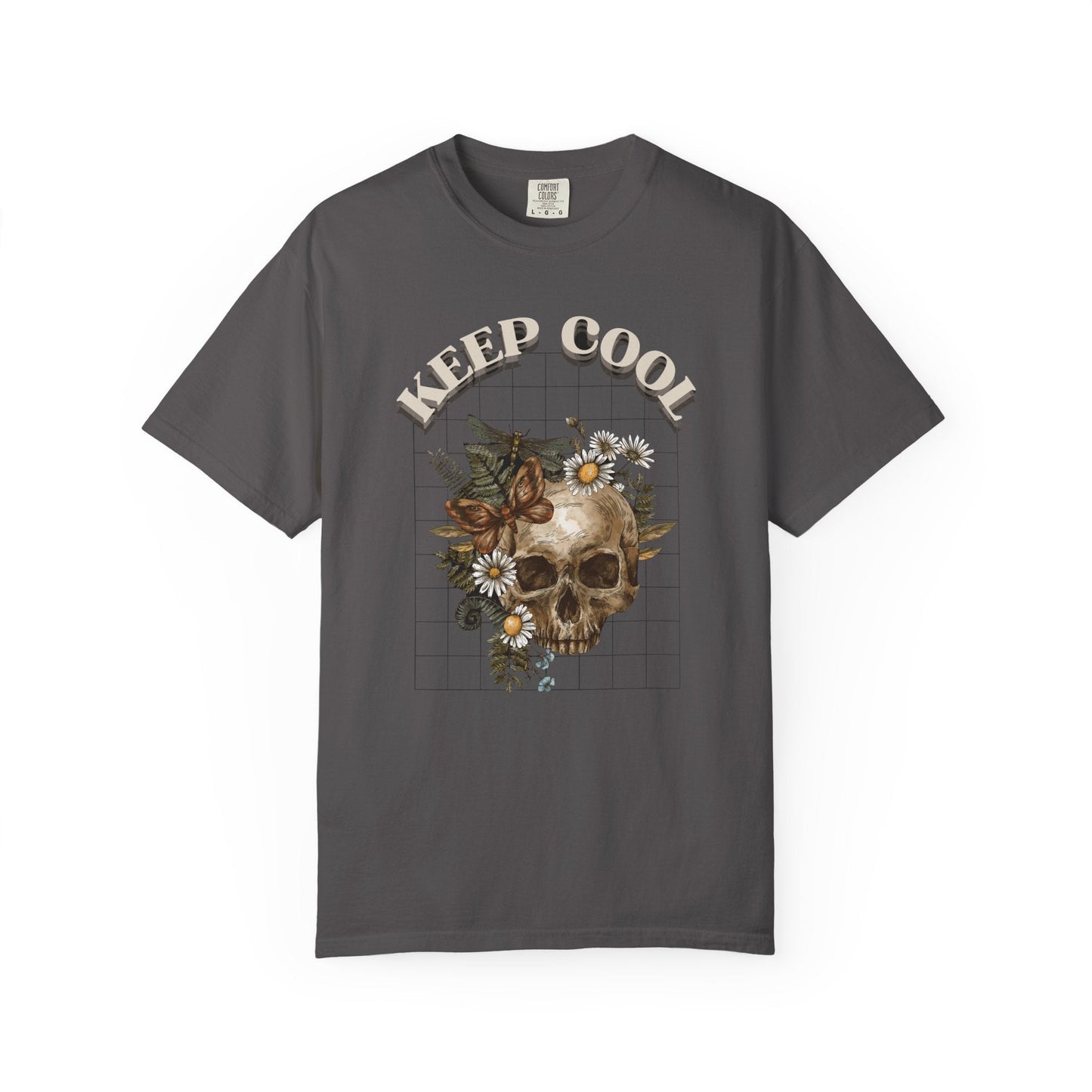 Skull and flowers t-shirt - Unisex graphic design tee