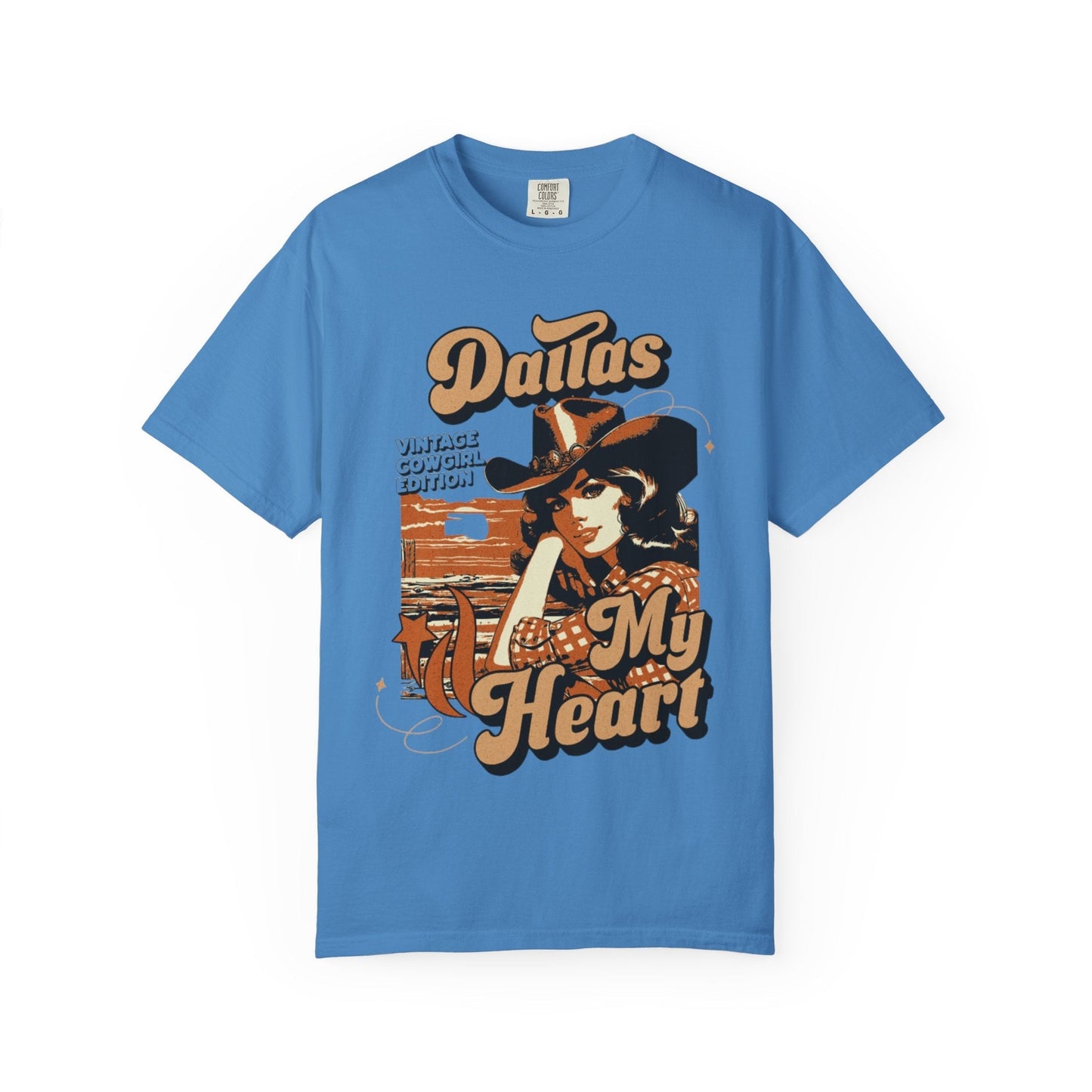 Western retro Dallas my heart t-shirt for vintage lovers