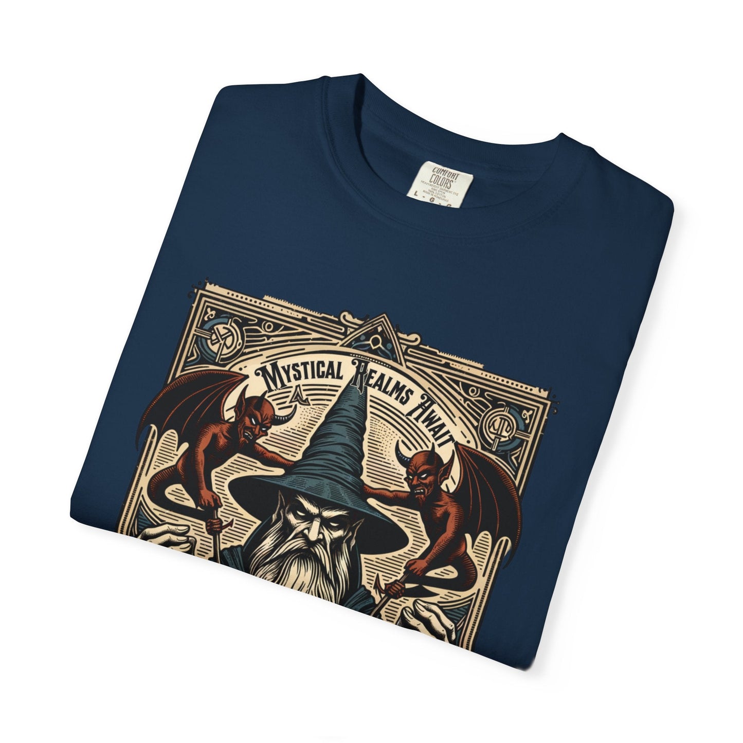Wizard mystical t-shirt: Fantasy graphic design for magic fans