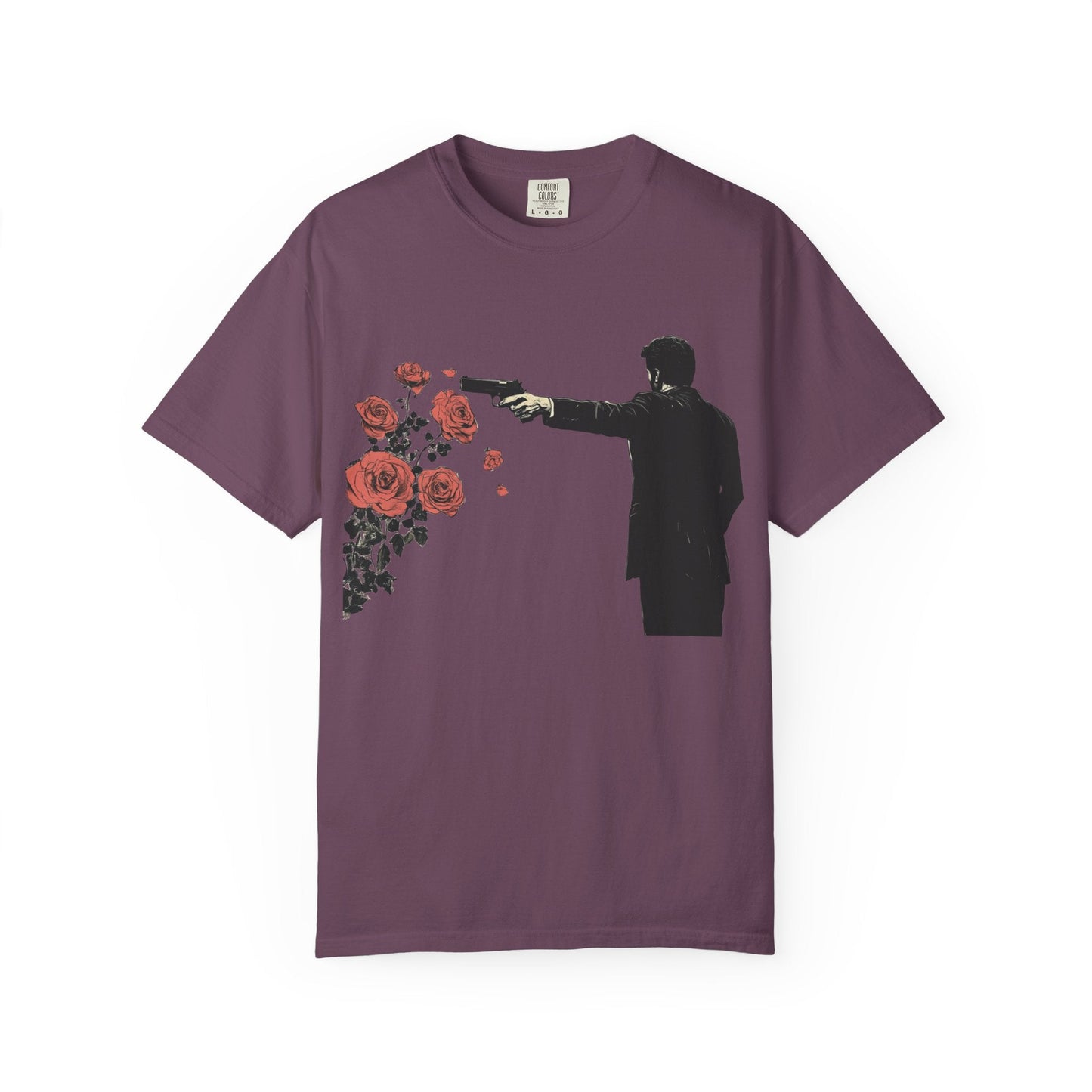 Streetwear gunpoint flowers T-Shirt for art lovers & enthusiasts