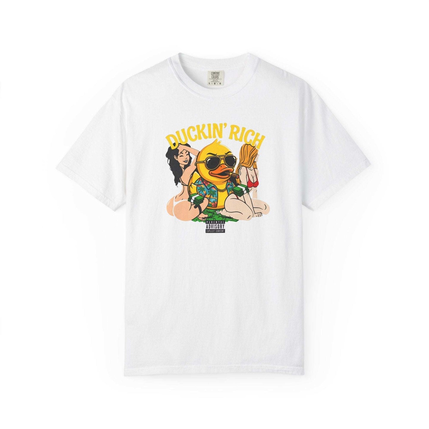 Duckin' Rich – Funny Adult Duck T-Shirt with Attitude