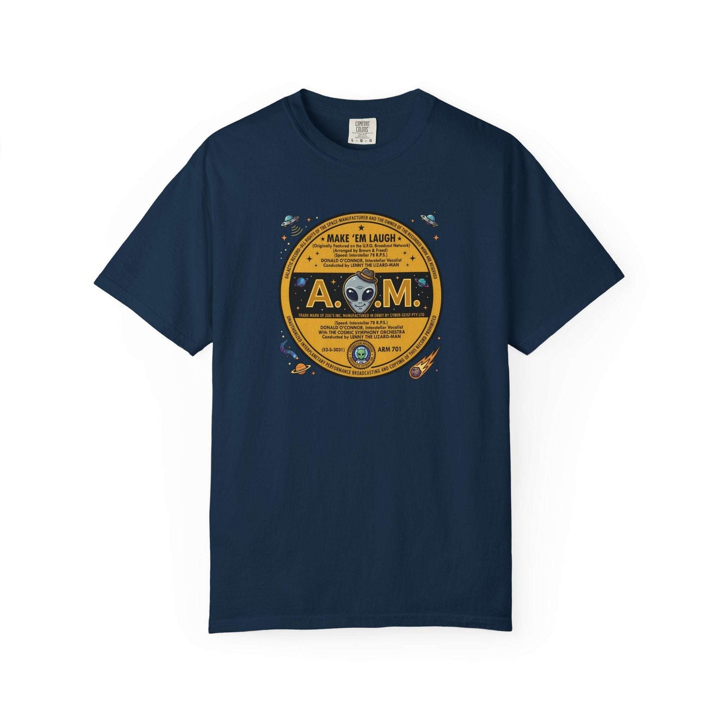 Make them laugh Cosmic Alien Vinyl T-Shirt Retro Design