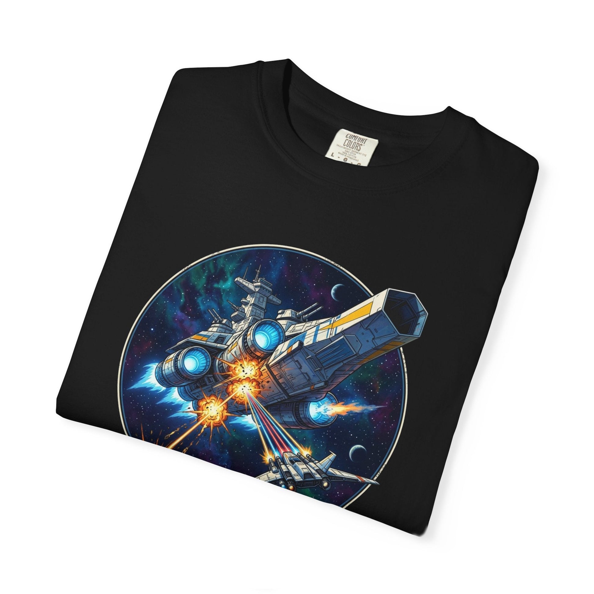 Against the Odds T-Shirt – Spaceship Battle Design - For Sci-Fi fans!