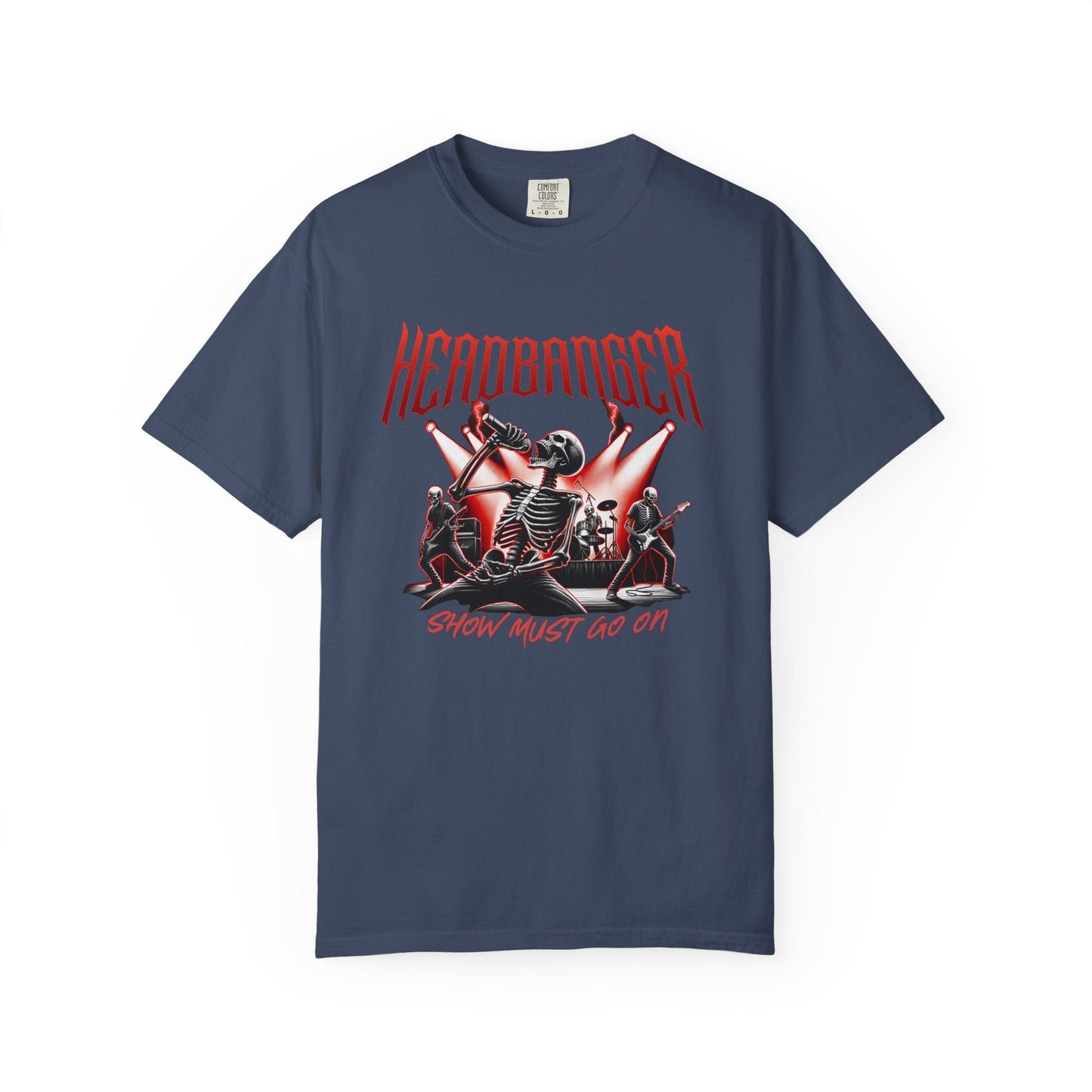 Headbanger rockers T-shirt for heavy metal fans - Show must go on